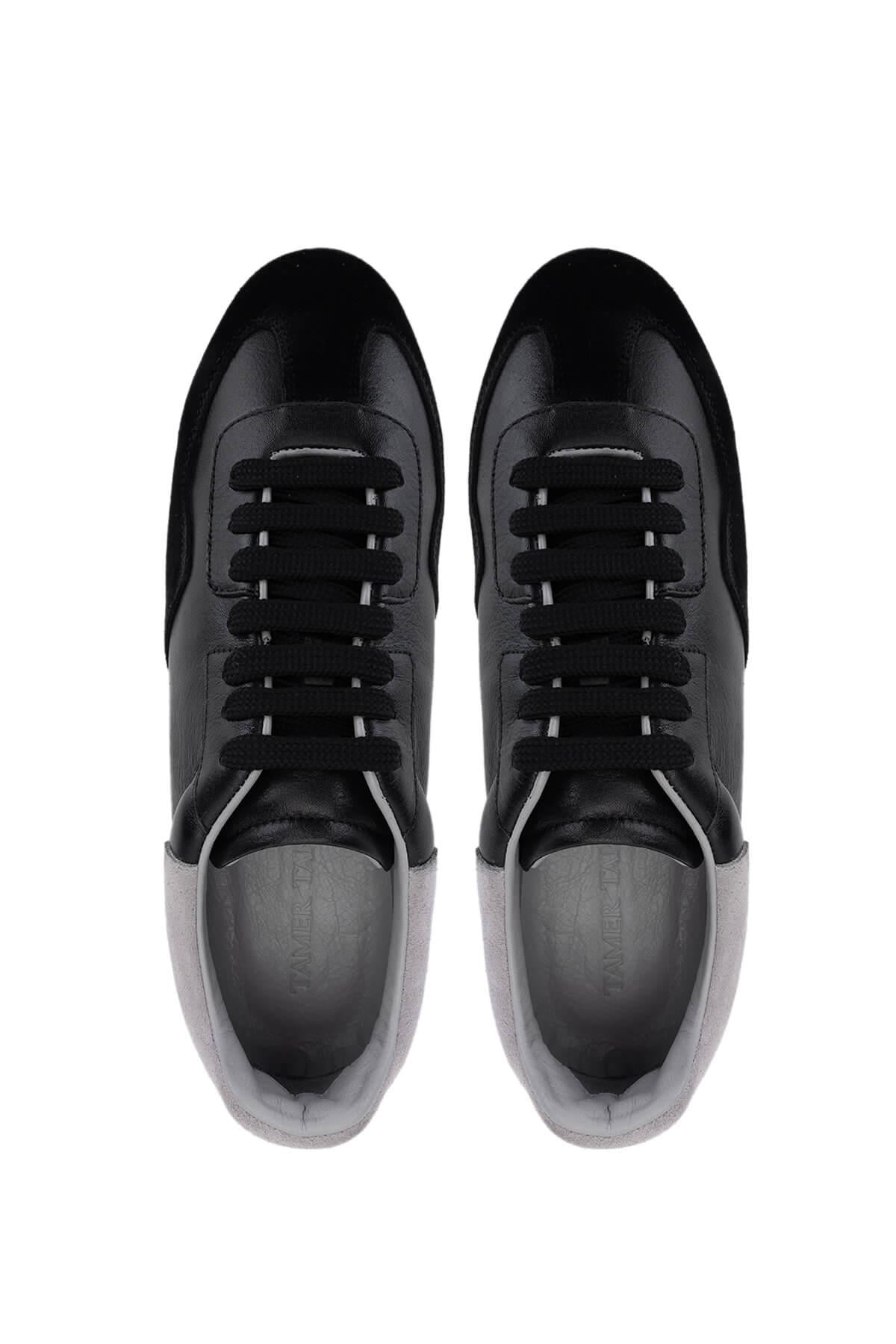 Tamer Tanca Erkek Hakiki Deri Siyah Sneakers & Spor Ayakkabı