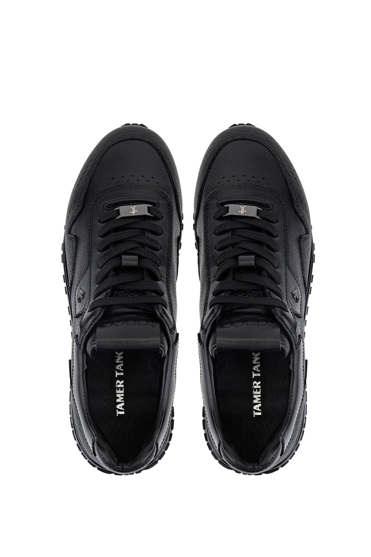 Tamer Tanca Erkek Hakiki Deri Siyah Sneakers & Spor Ayakkabı