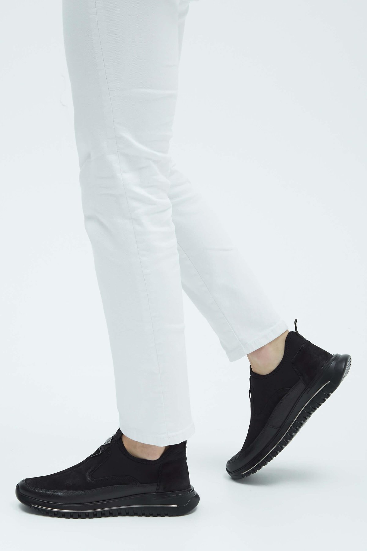 Tamer Tanca Erkek Hakiki Deri Siyah Sneakers & Spor Ayakkabı