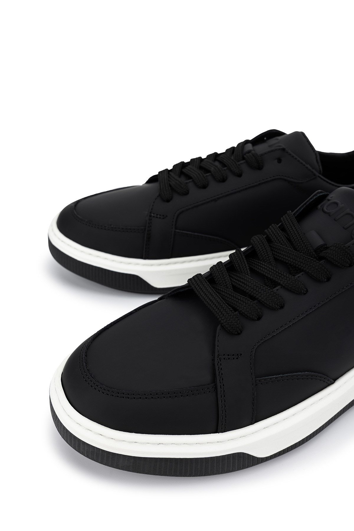 Tamer Tanca Erkek Hakiki Deri Siyah Sneakers & Spor Ayakkabı