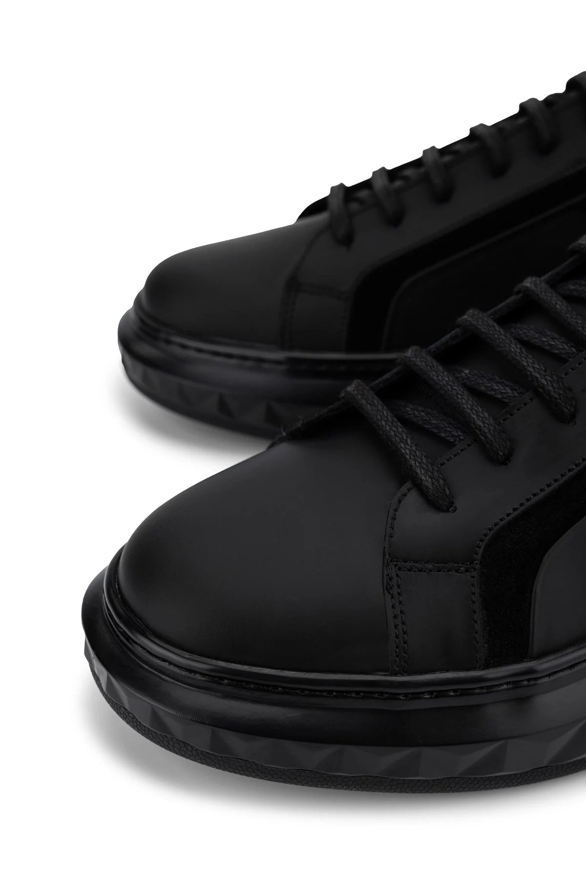 Tamer Tanca Erkek Hakiki Deri Siyah Sneakers & Spor Ayakkabı