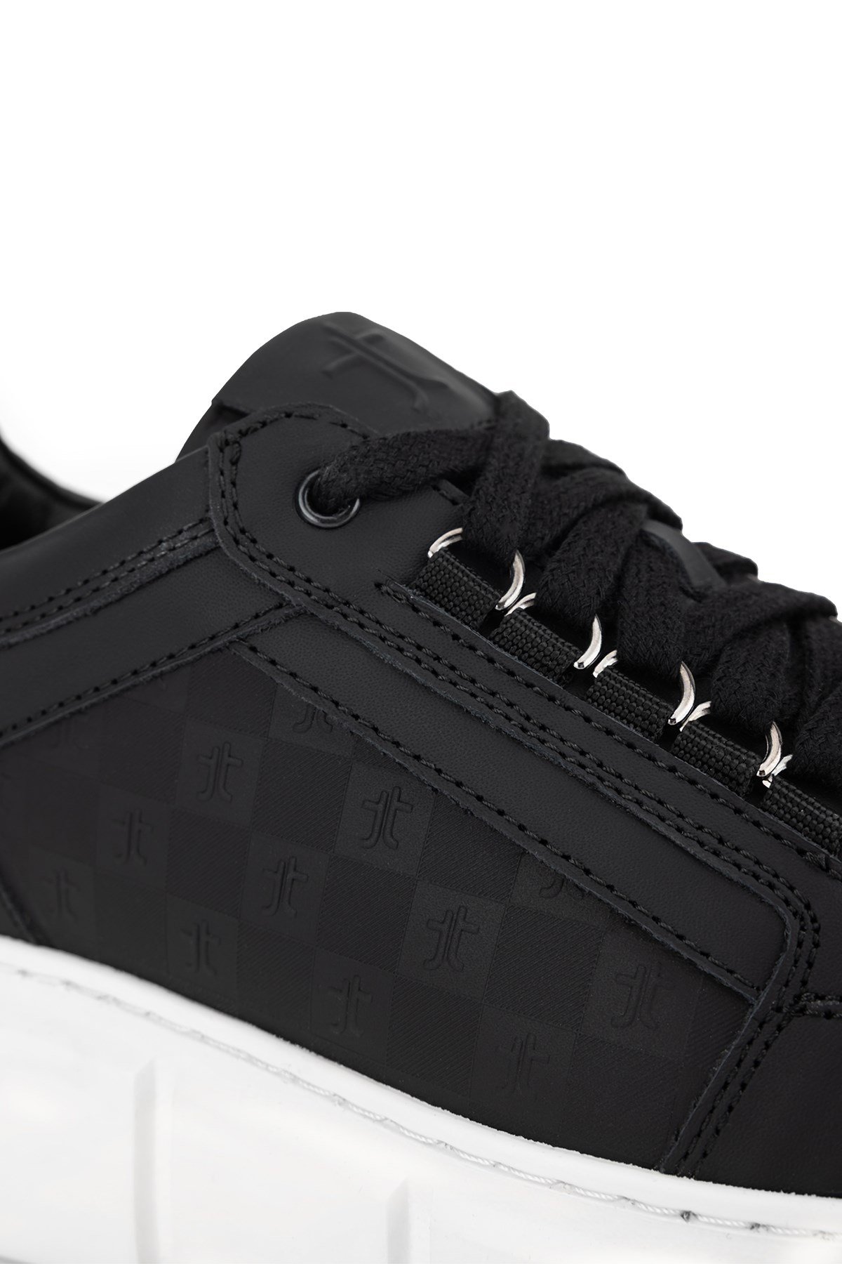 Tamer Tanca Erkek Hakiki Deri Siyah Sneakers & Spor Ayakkabı
