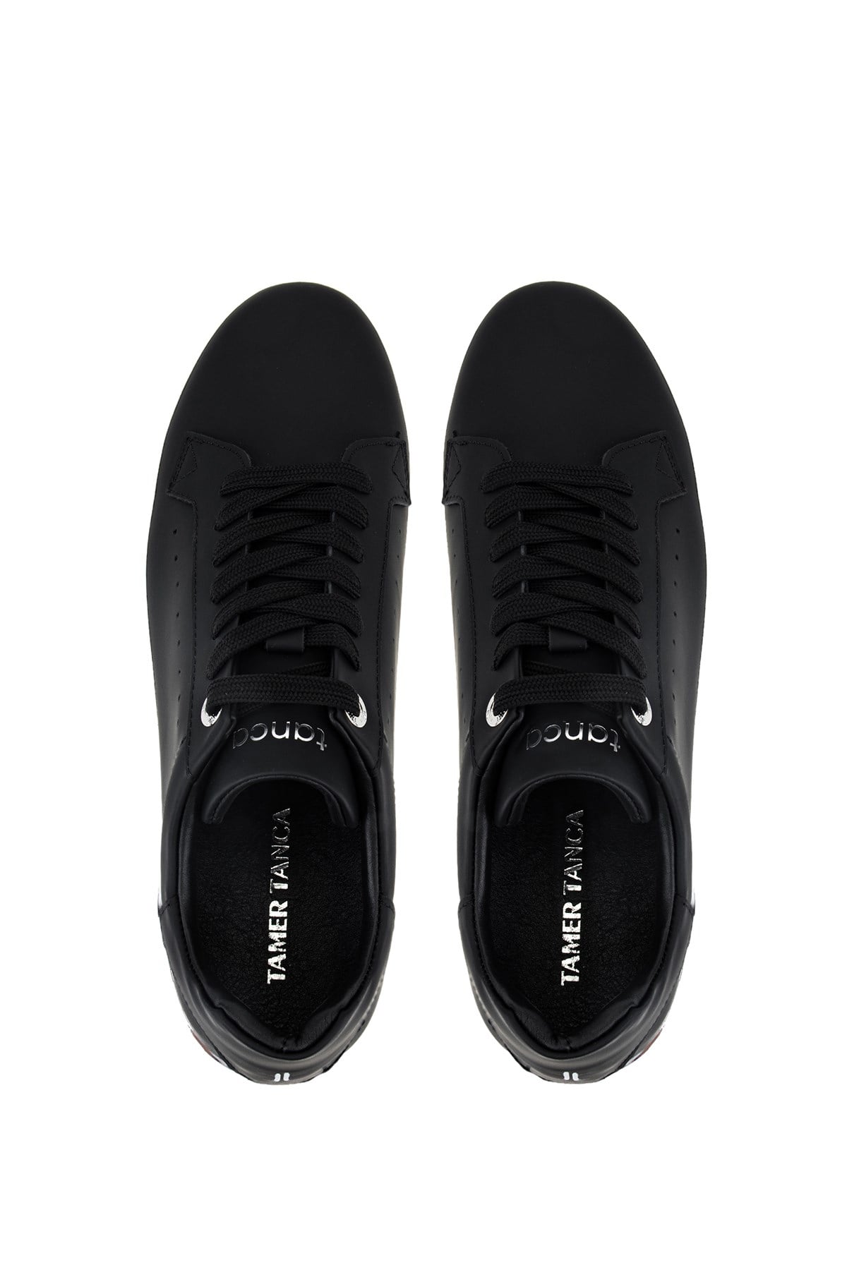 Tamer Tanca Erkek Hakiki Deri Siyah Sneakers & Spor Ayakkabı