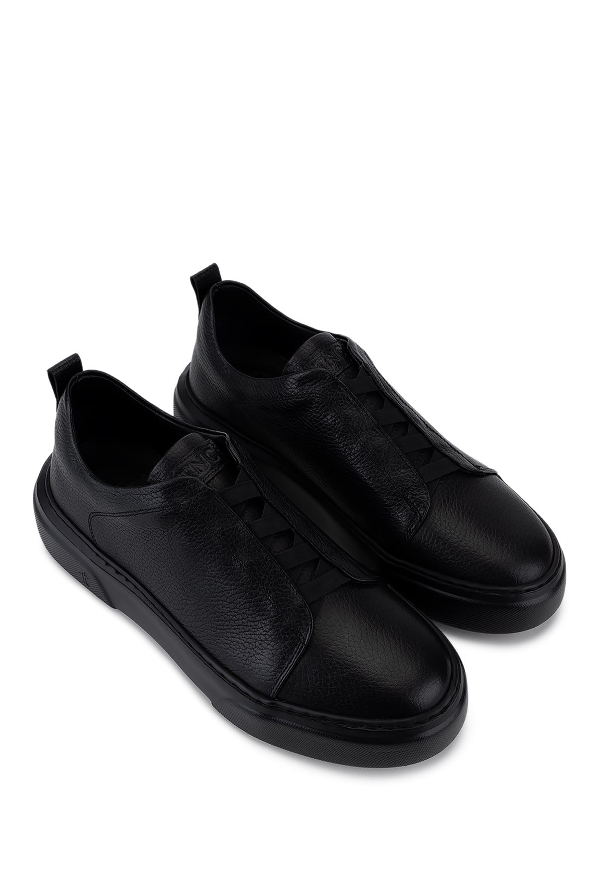 Tamer Tanca Erkek Hakiki Deri Siyah Sneakers & Spor Ayakkabı