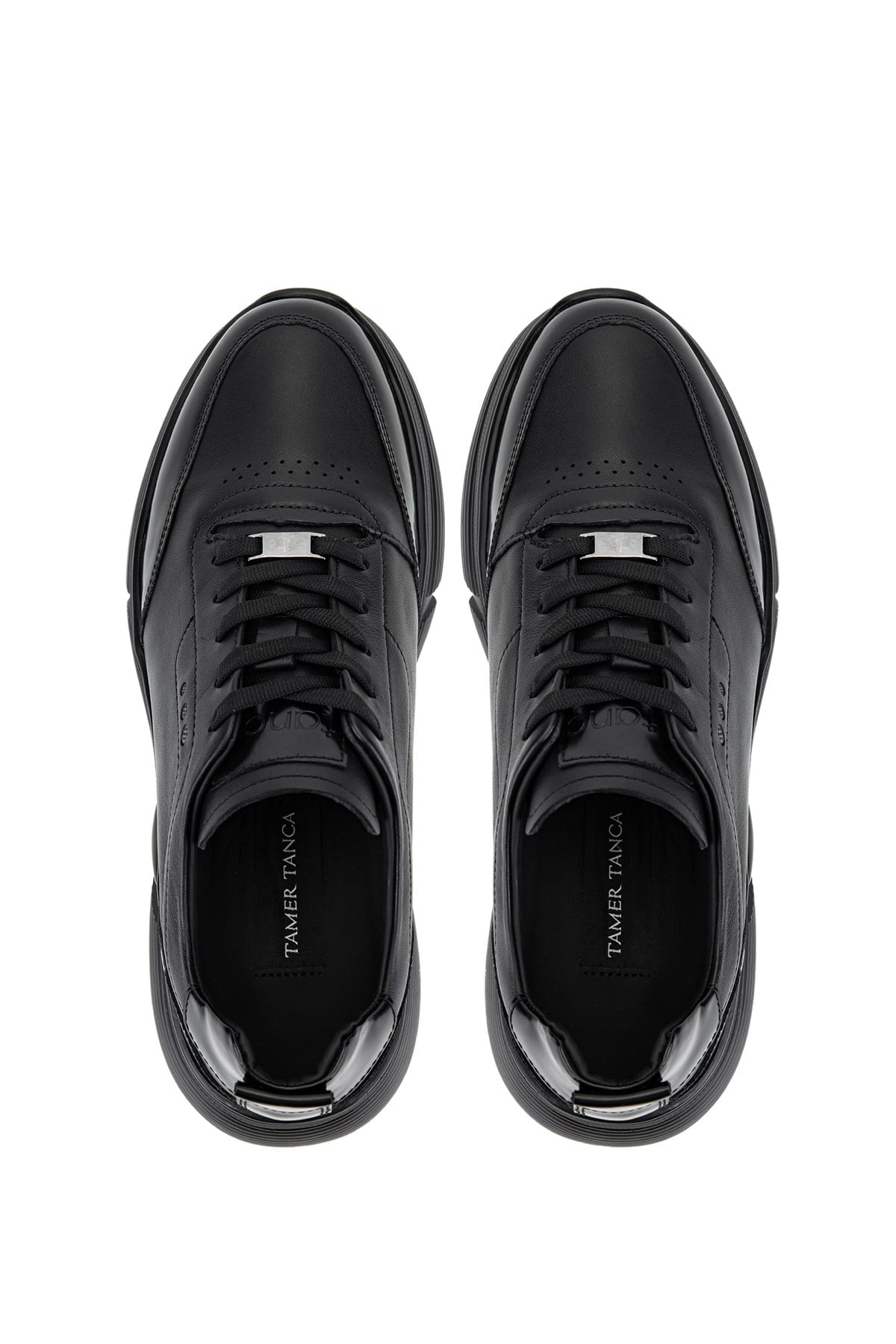 Tamer Tanca Erkek Hakiki Deri Siyah Sneakers & Spor Ayakkabı