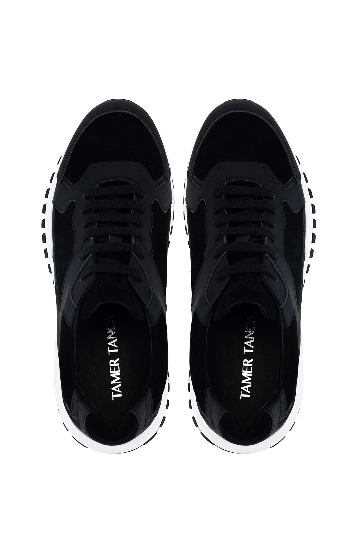 Tamer Tanca Erkek Hakiki Deri Siyah Sneakers & Spor Ayakkabı