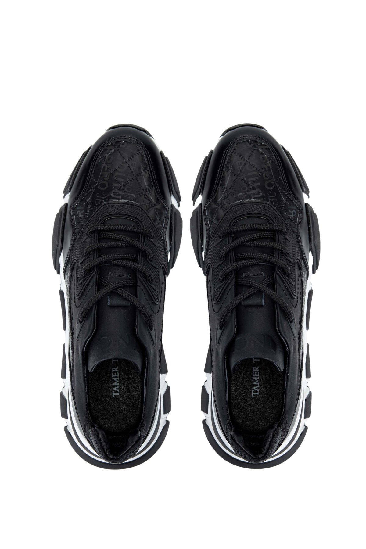 Tamer Tanca Erkek Hakiki Deri Siyah Sneakers & Spor Ayakkabı