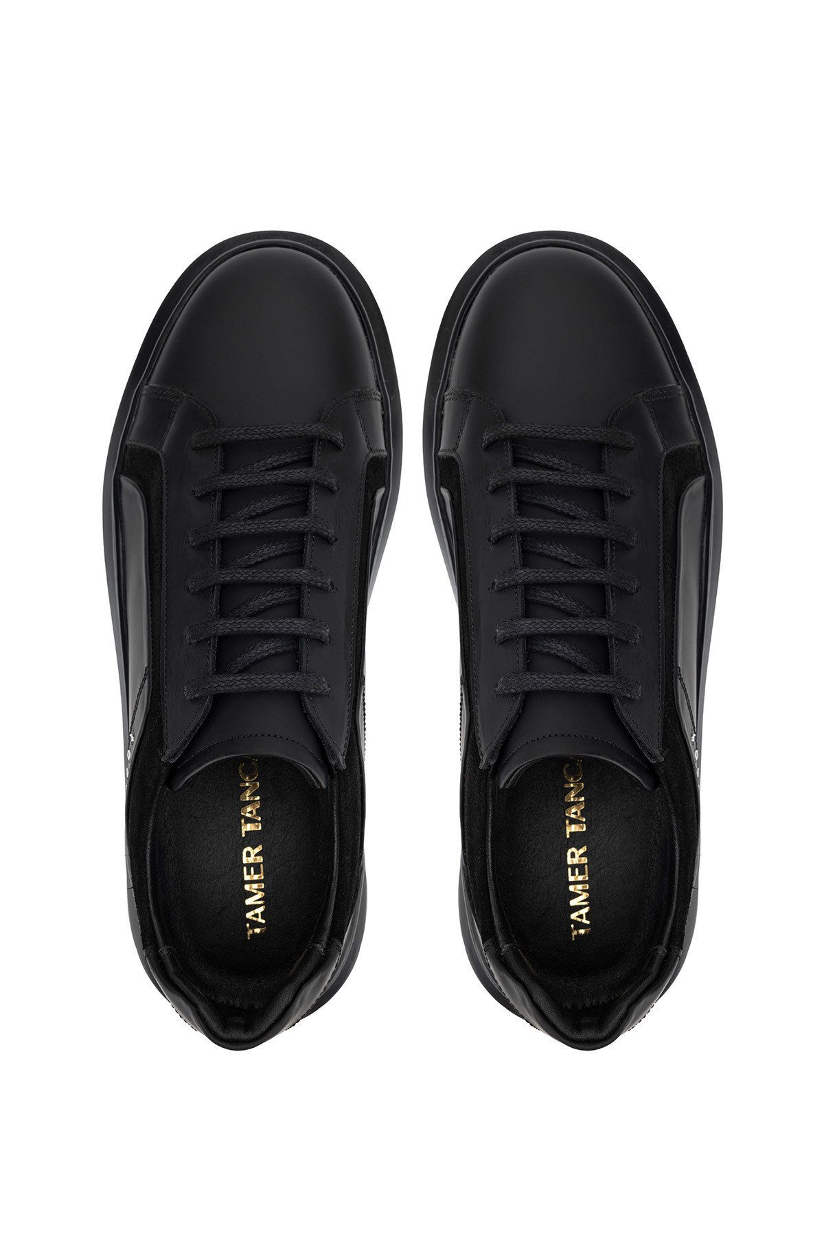 Tamer Tanca Erkek Hakiki Deri Siyah Sneakers & Spor Ayakkabı