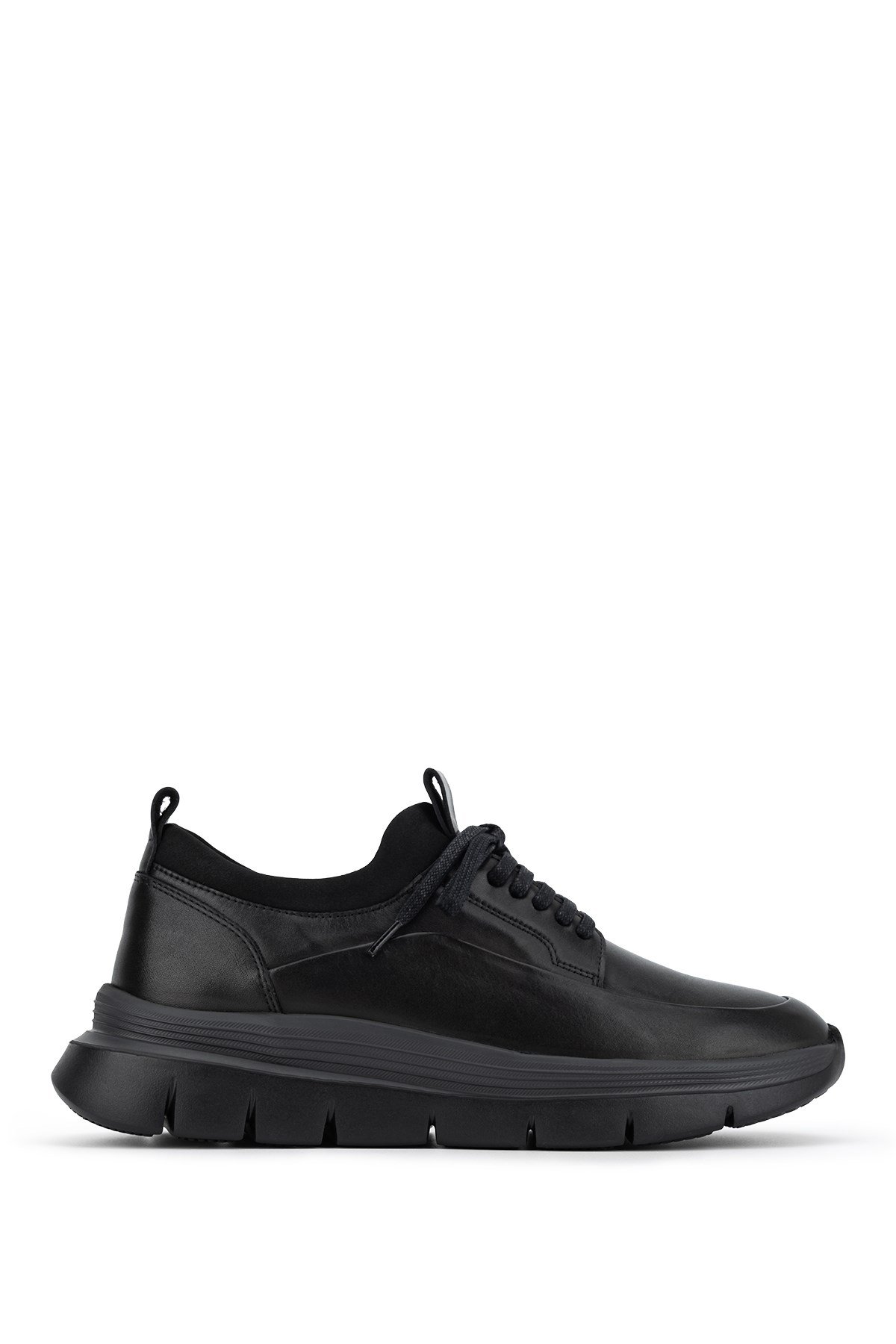 Tamer Tanca Erkek Hakiki Deri Siyah Sneakers & Spor Ayakkabı