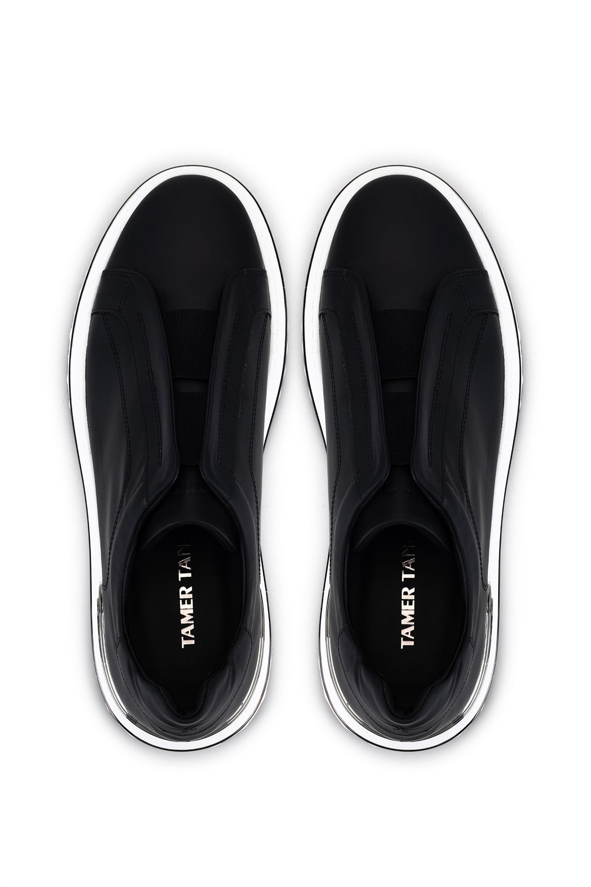 Tamer Tanca Erkek Hakiki Deri Siyah Sneakers & Spor Ayakkabı