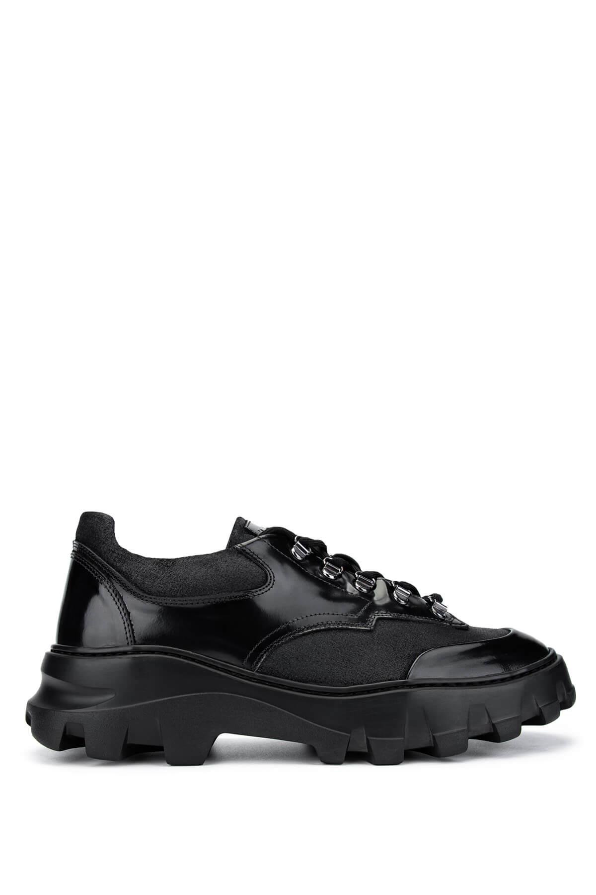 Tamer Tanca Erkek Hakiki Deri Siyah Sneakers & Spor Ayakkabı