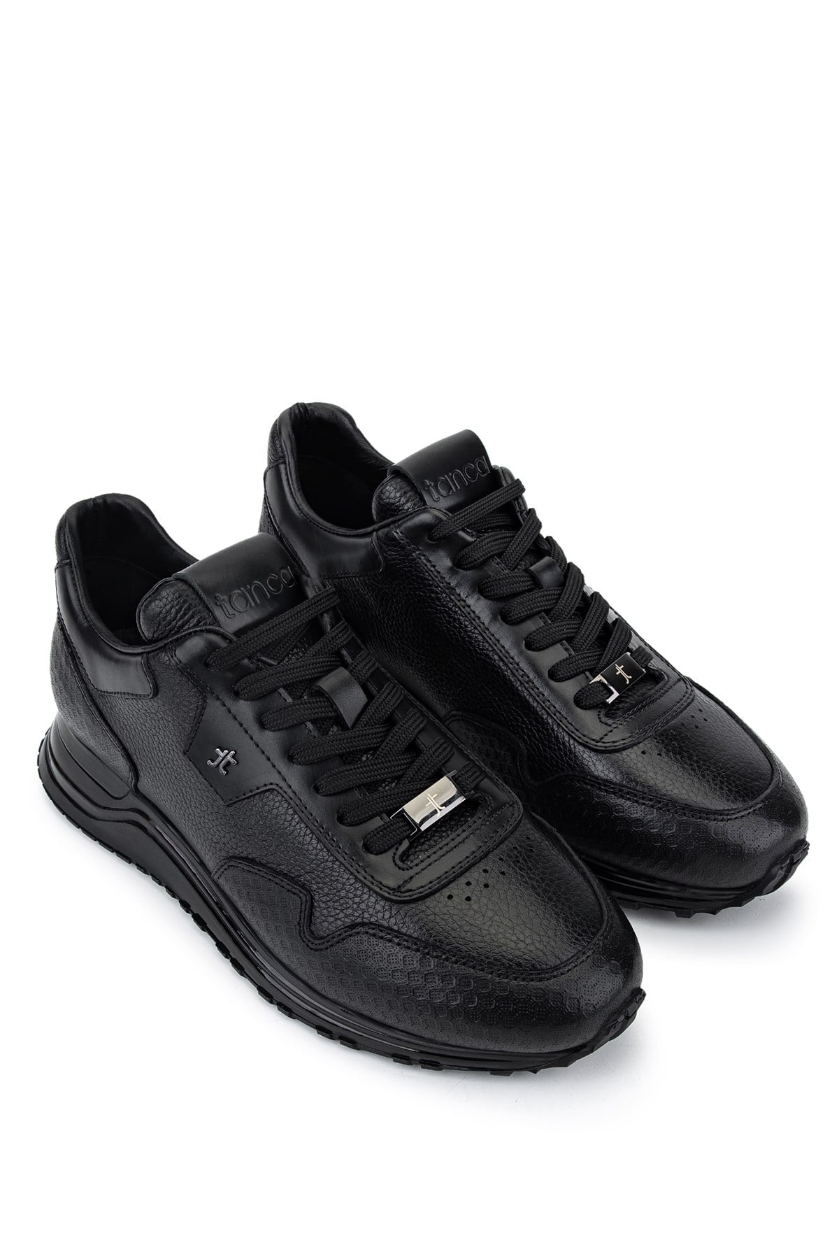 Tamer Tanca Erkek Hakiki Deri Siyah Sneakers & Spor Ayakkabı