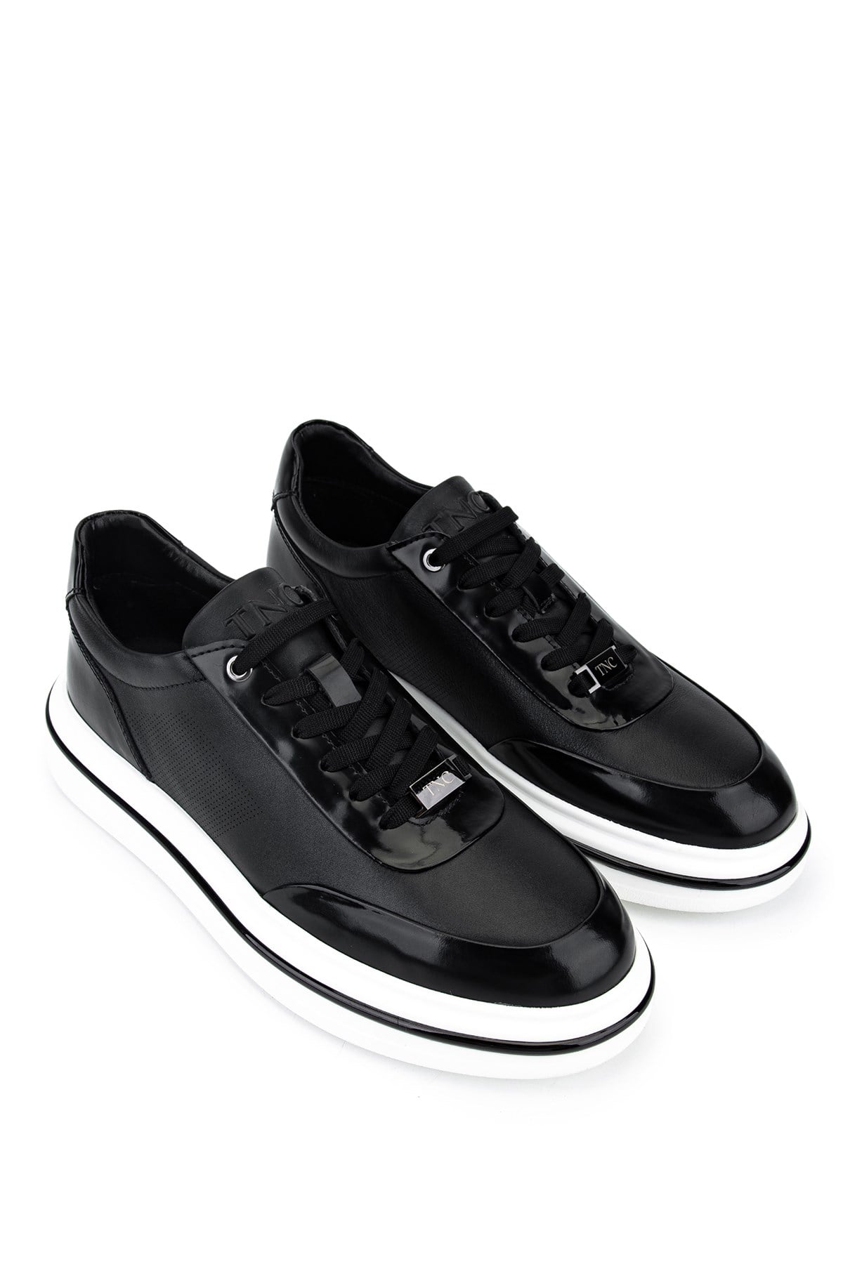 Tamer Tanca Erkek Hakiki Deri Siyah Sneakers & Spor Ayakkabı