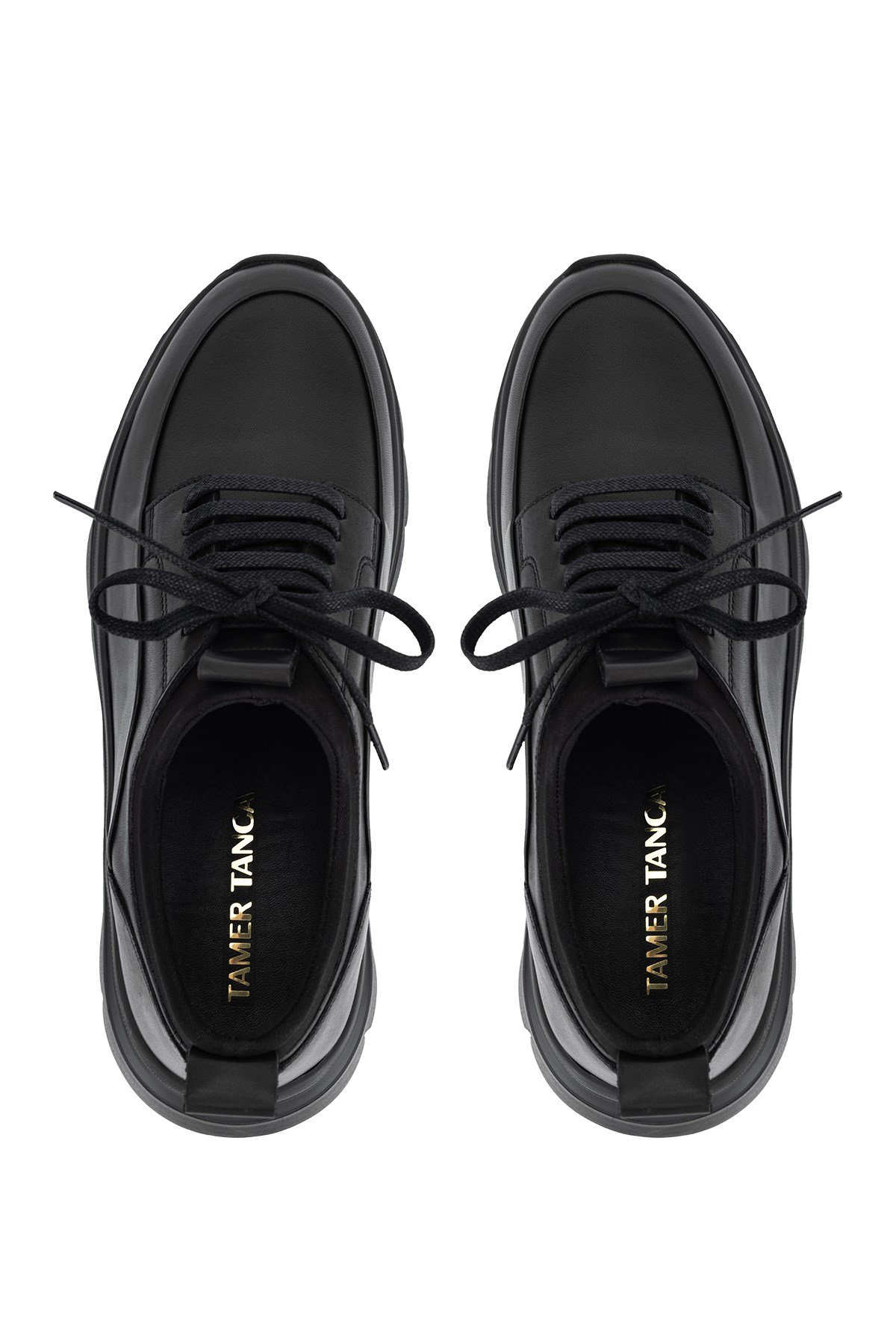Tamer Tanca Erkek Hakiki Deri Siyah Sneakers & Spor Ayakkabı