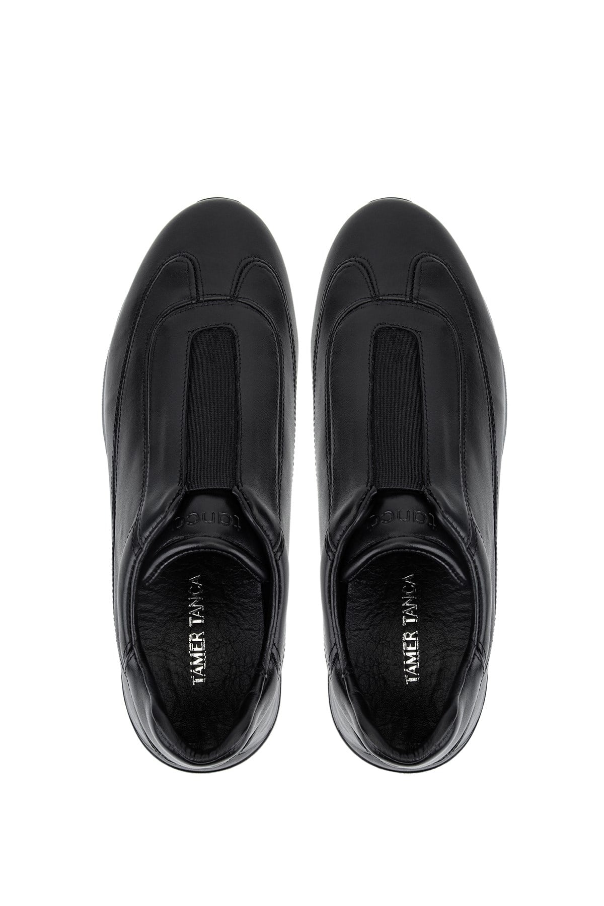 Tamer Tanca Erkek Hakiki Deri Siyah Sneakers & Spor Ayakkabı