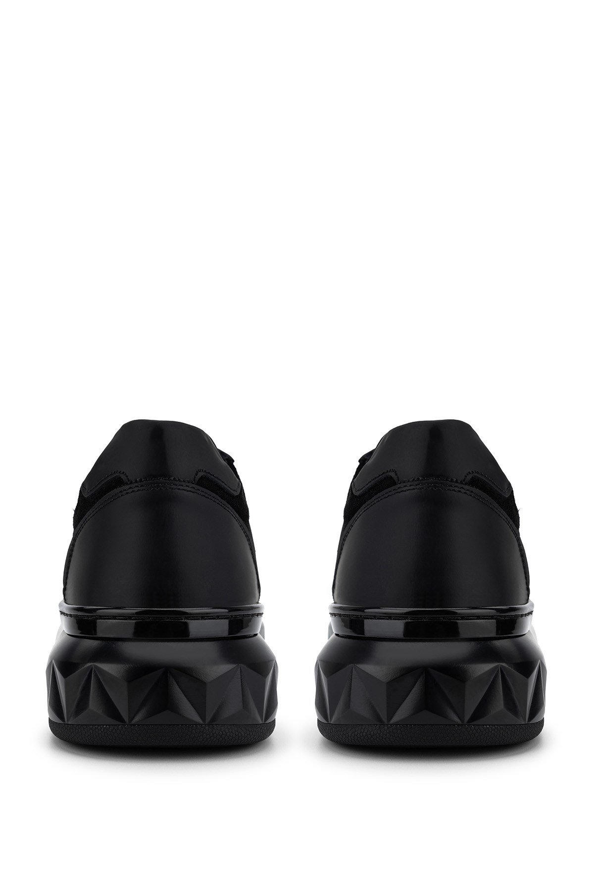 Tamer Tanca Erkek Hakiki Deri Siyah Sneakers & Spor Ayakkabı