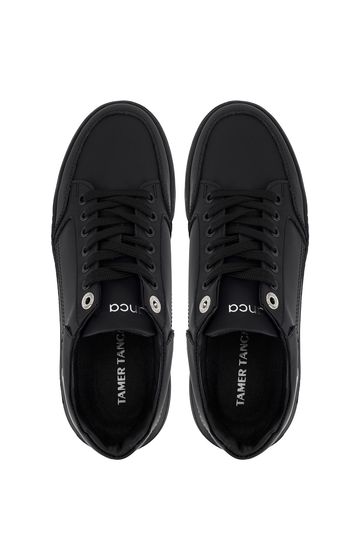 Tamer Tanca Erkek Hakiki Deri Siyah Sneakers & Spor Ayakkabı