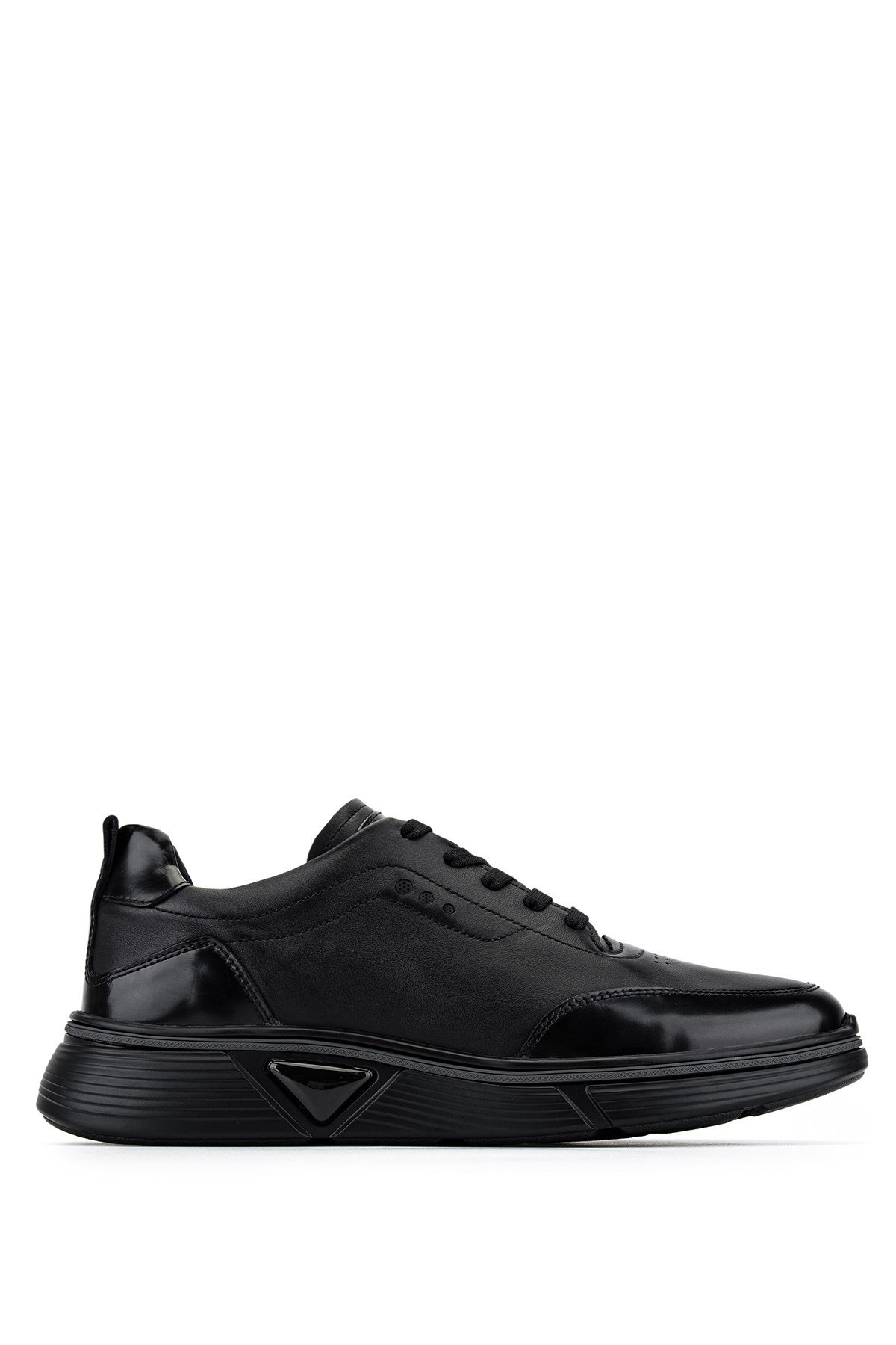 Tamer Tanca Erkek Hakiki Deri Siyah Sneakers & Spor Ayakkabı