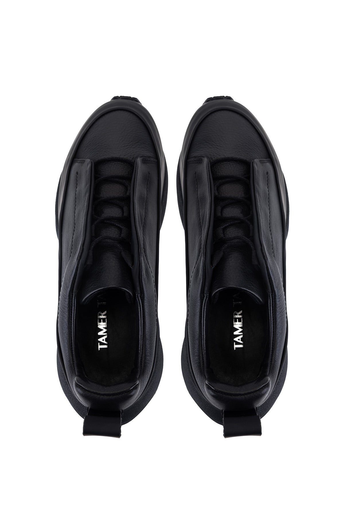 Tamer Tanca Erkek Hakiki Deri Siyah Sneakers & Spor Ayakkabı