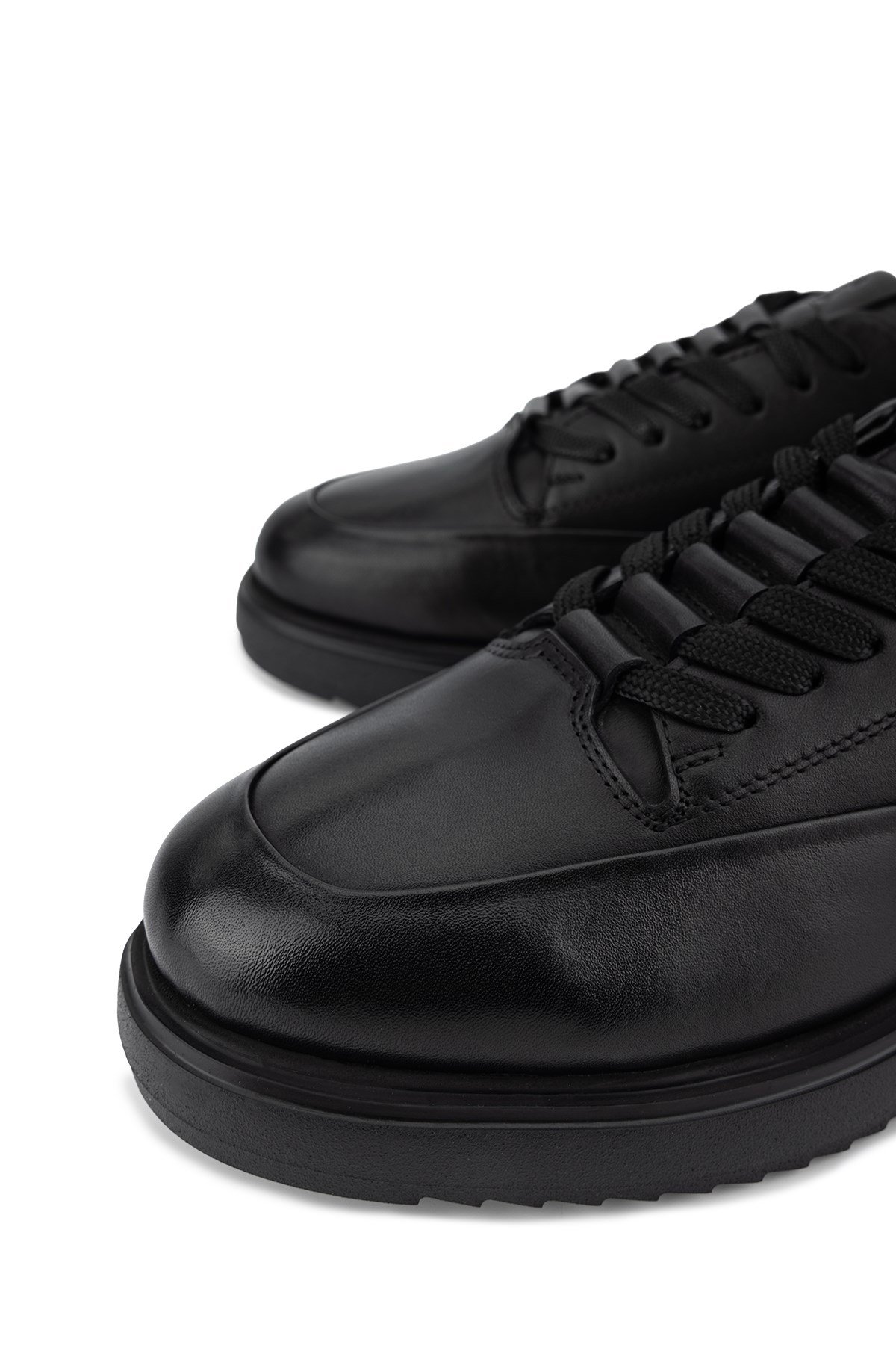 Tamer Tanca Erkek Hakiki Deri Siyah Sneakers & Spor Ayakkabı