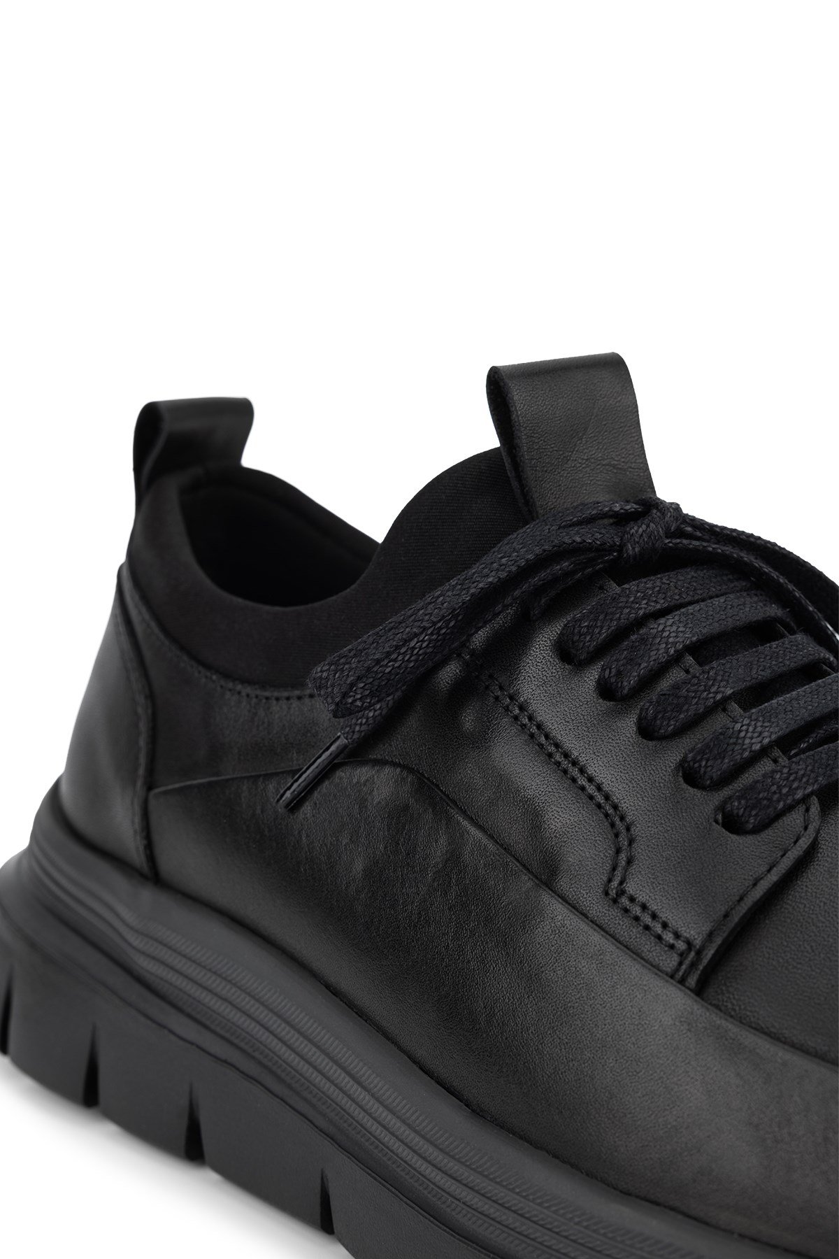 Tamer Tanca Erkek Hakiki Deri Siyah Sneakers & Spor Ayakkabı