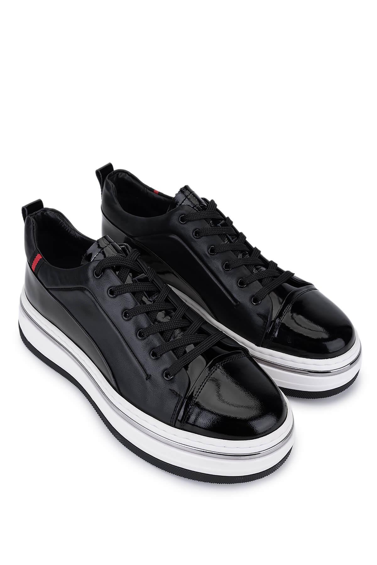 Tamer Tanca Erkek Hakiki Deri Siyah Sneakers & Spor Ayakkabı