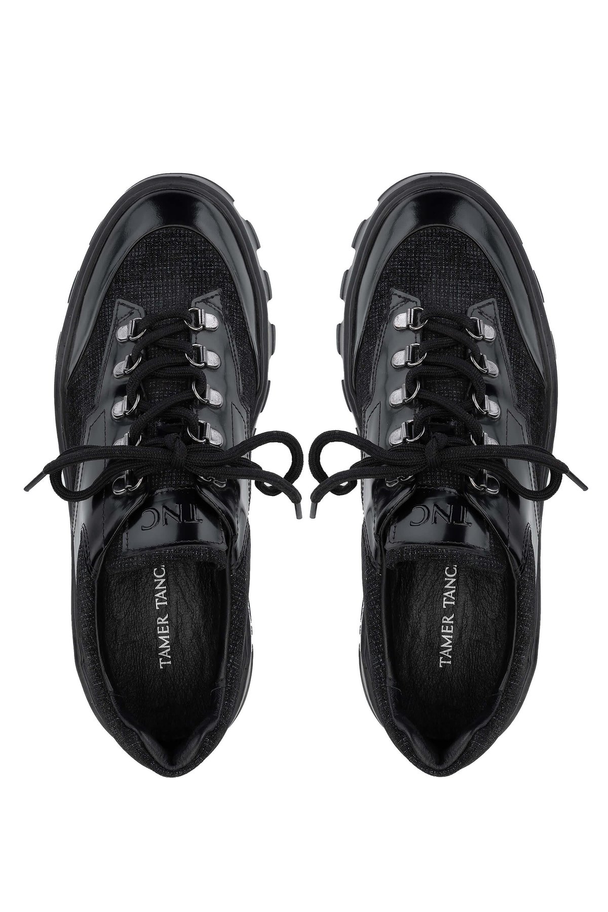 Tamer Tanca Erkek Hakiki Deri Siyah Süet Sneakers & Spor Ayakkabı