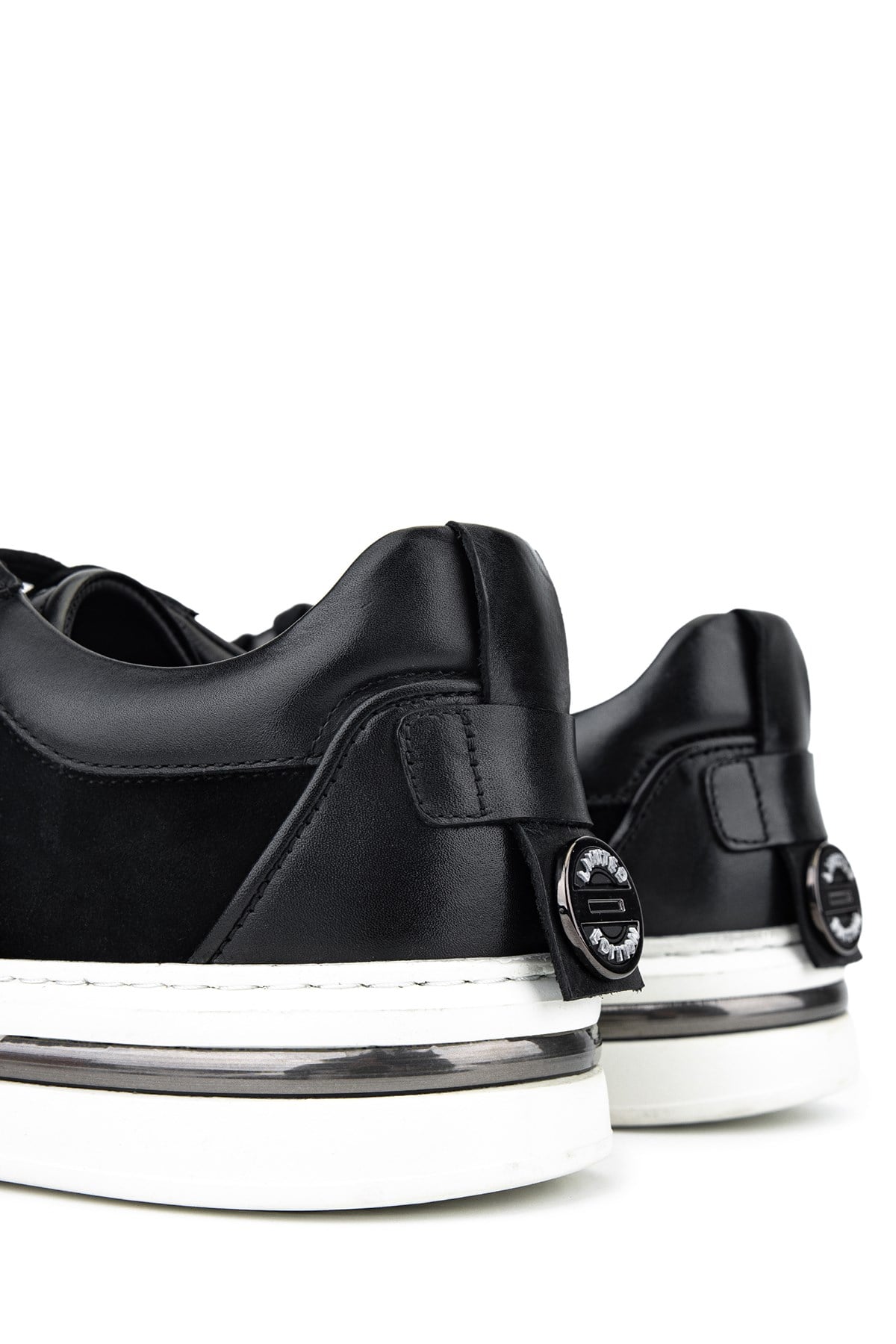 Tamer Tanca Erkek Hakiki Deri Siyah Süet Sneakers & Spor Ayakkabı