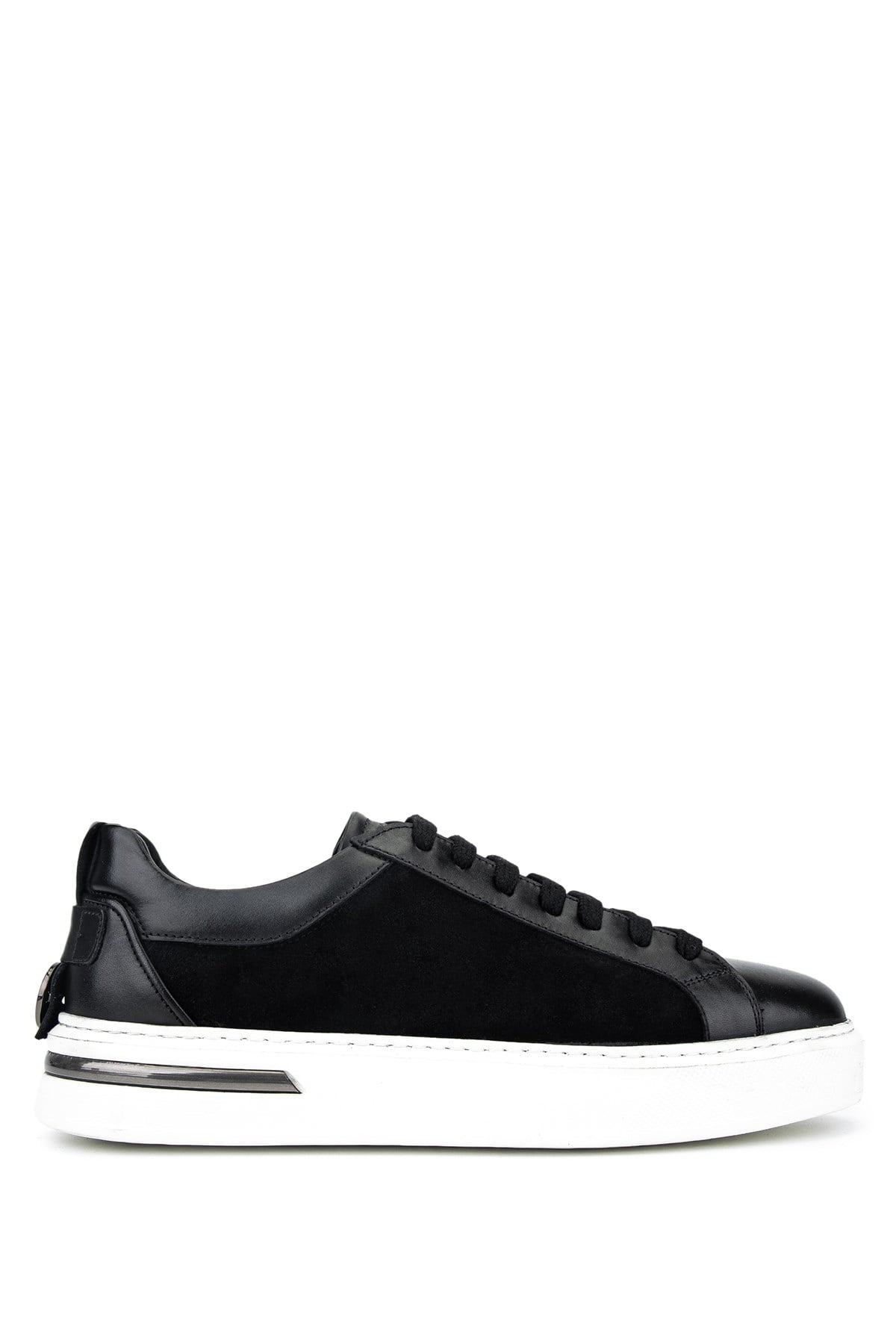 Tamer Tanca Erkek Hakiki Deri Siyah Süet Sneakers & Spor Ayakkabı