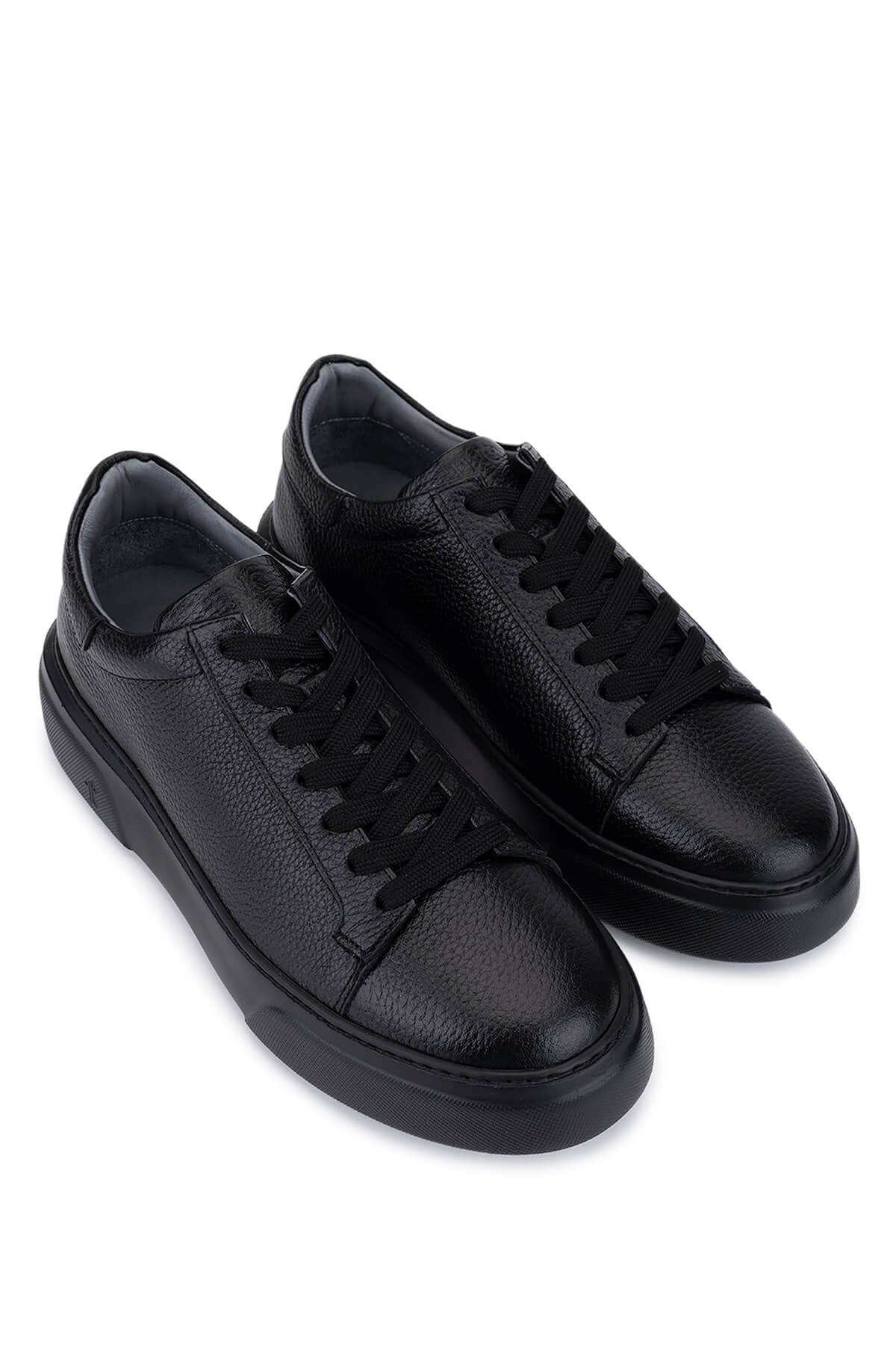 Tamer Tanca Erkek Hakiki Deri Siyah/Siyah Sneakers & Spor Ayakkabı