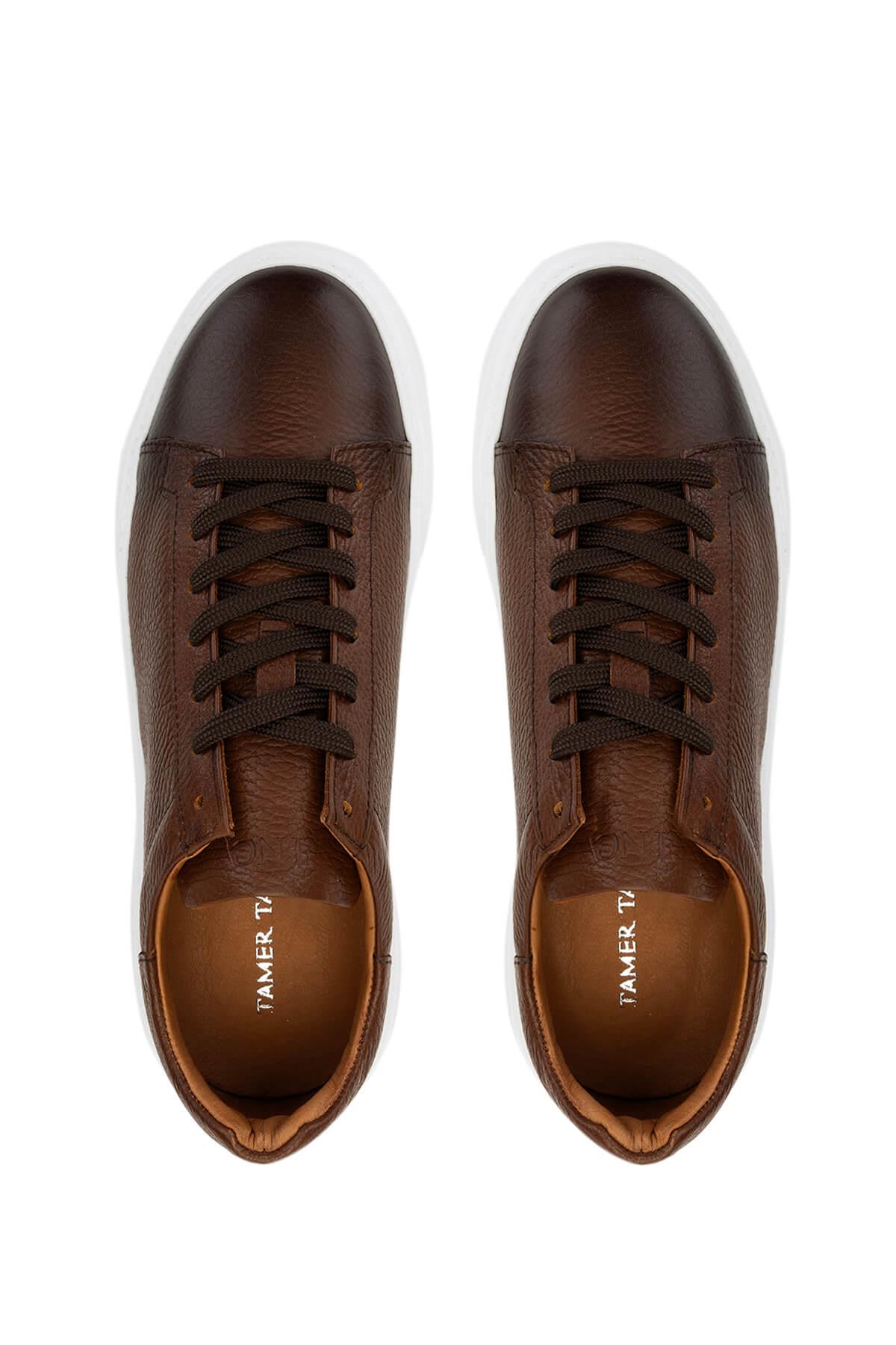 Tamer Tanca Erkek Hakiki Deri Taba Sneakers & Spor Ayakkabı