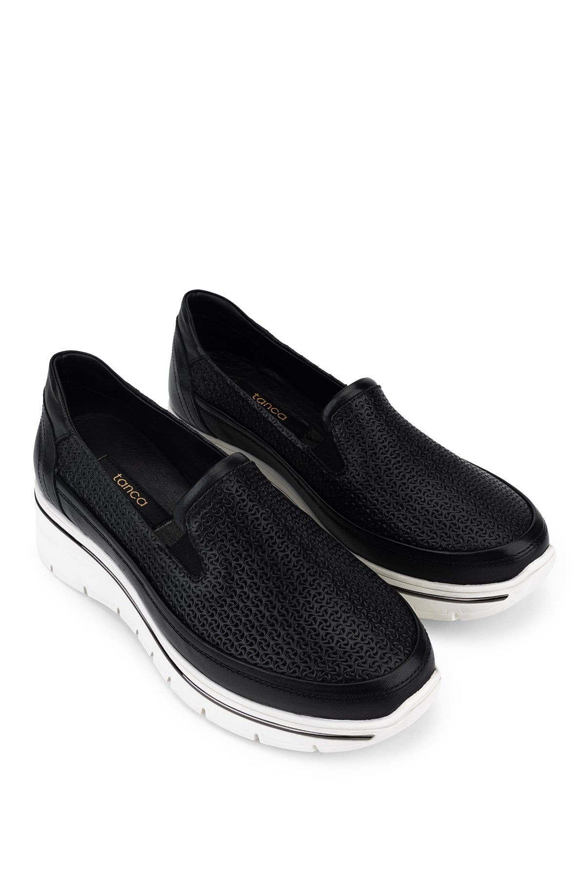 Tamer Tanca Hakiki Deri Kadın Siyah Sneakers & Spor Ayakkabı