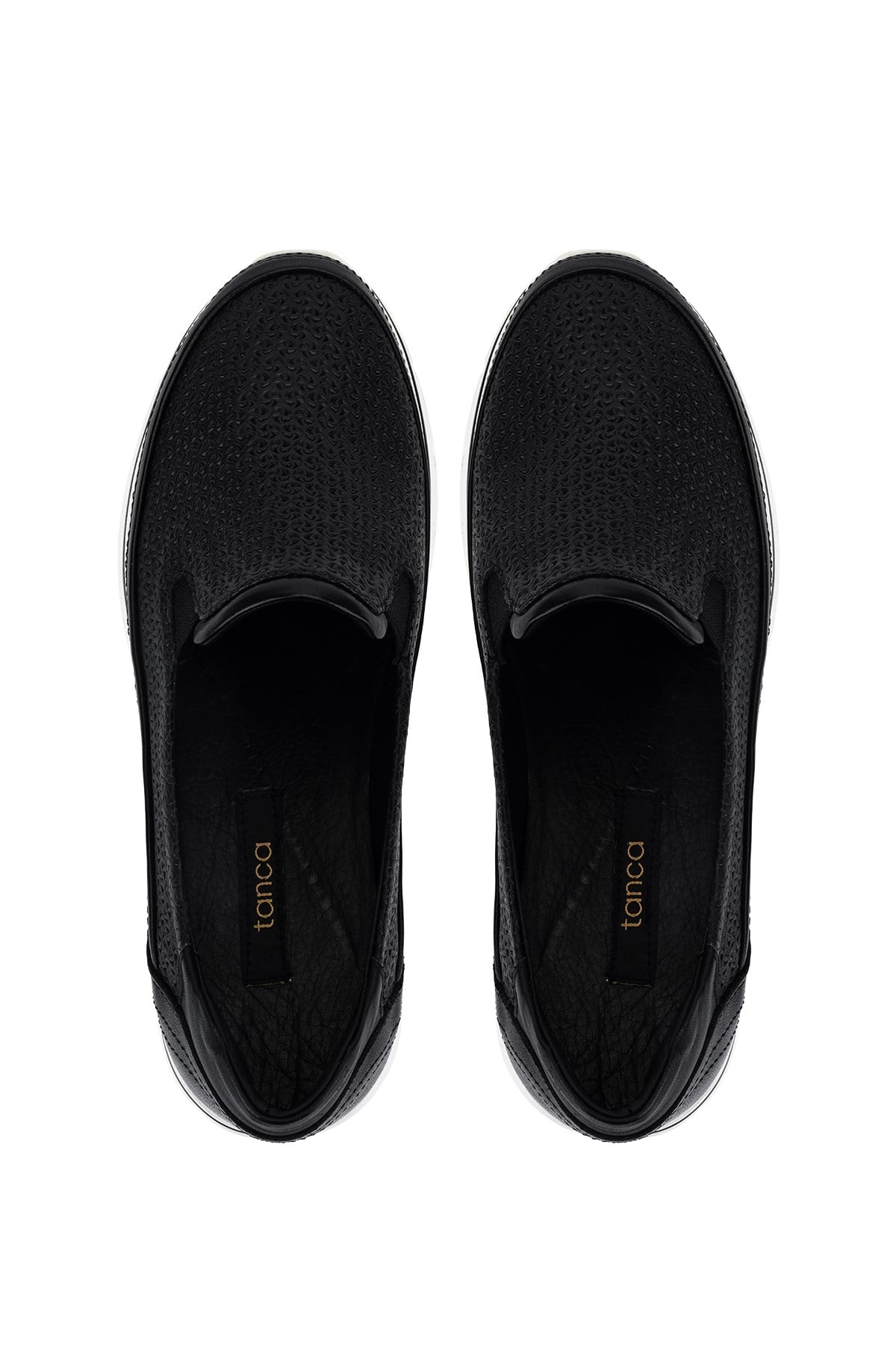 Tamer Tanca Hakiki Deri Kadın Siyah Sneakers & Spor Ayakkabı