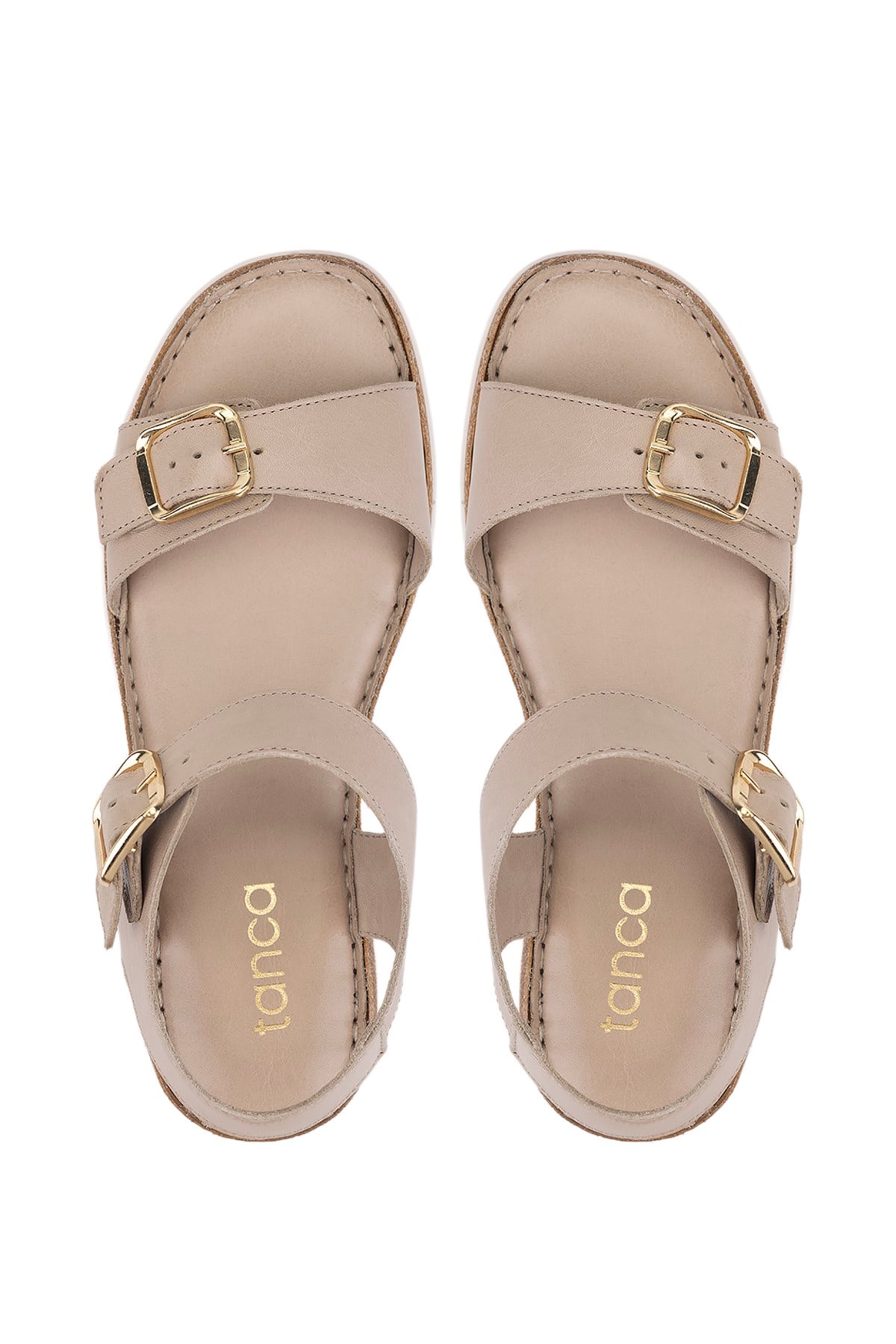 Tamer Tanca Kadın Bej Comfort Sandalet