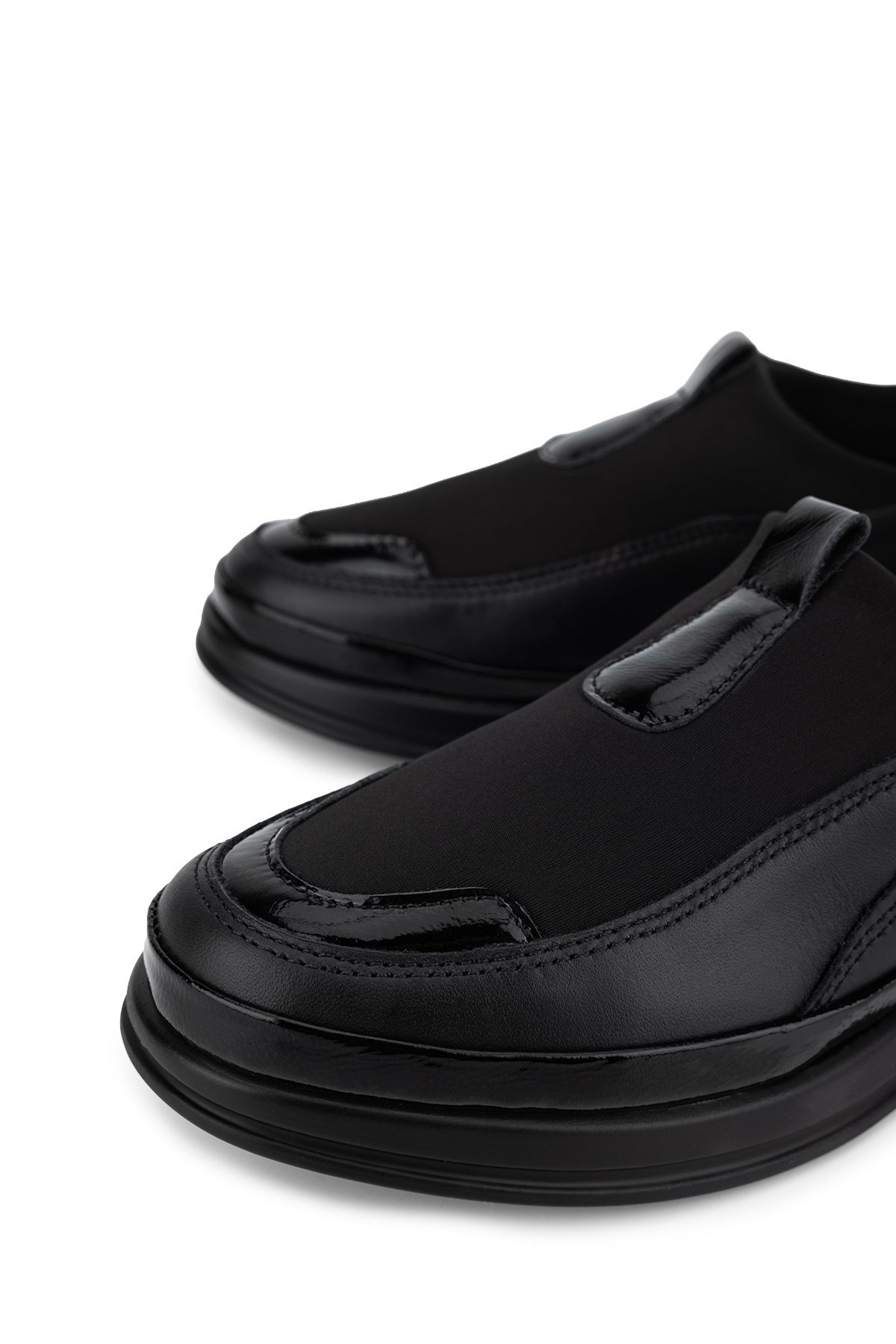 Tamer Tanca Kadın Deri & Tekstil Siyah Comfort Ayakkabı