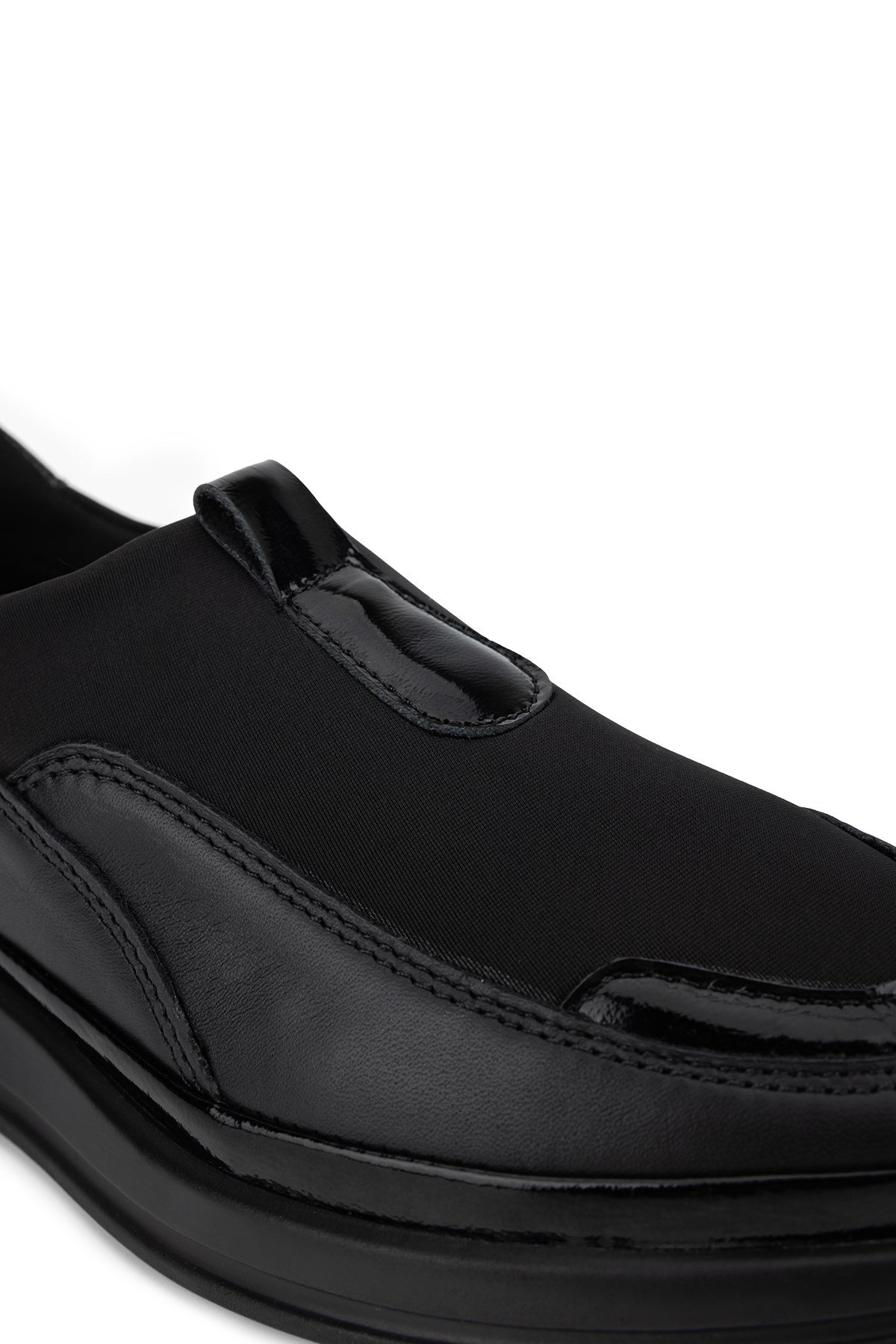Tamer Tanca Kadın Deri & Tekstil Siyah Comfort Ayakkabı