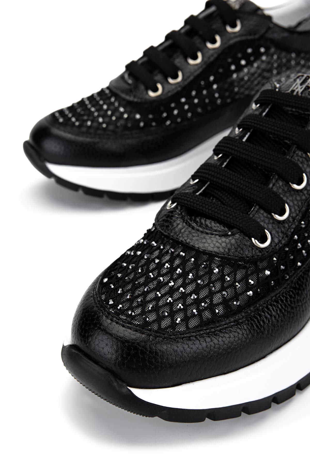 Tamer Tanca Kadın Deri/Tekstil Siyah Sneakers & Spor Ayakkabı