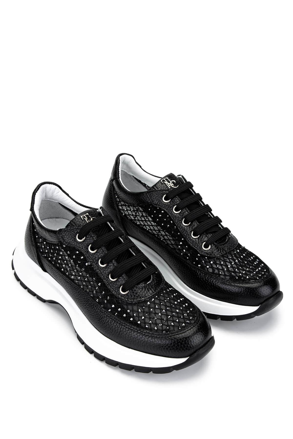 Tamer Tanca Kadın Deri/Tekstil Siyah Sneakers & Spor Ayakkabı