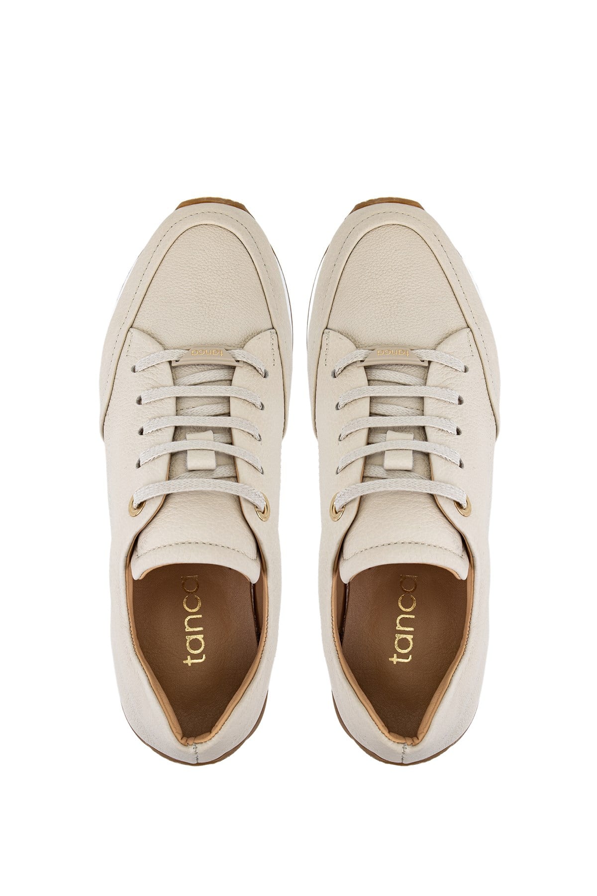 Tamer Tanca Kadın Hakiki Deri Bej Floter Sneakers & Spor Ayakkabı