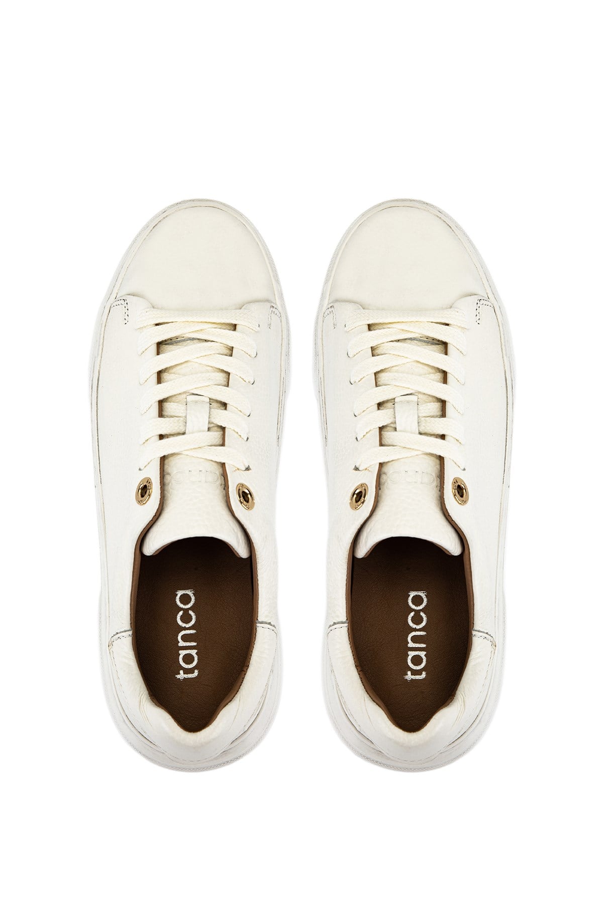 Tamer Tanca Kadın Hakiki Deri Bej Floter Sneakers & Spor Ayakkabı