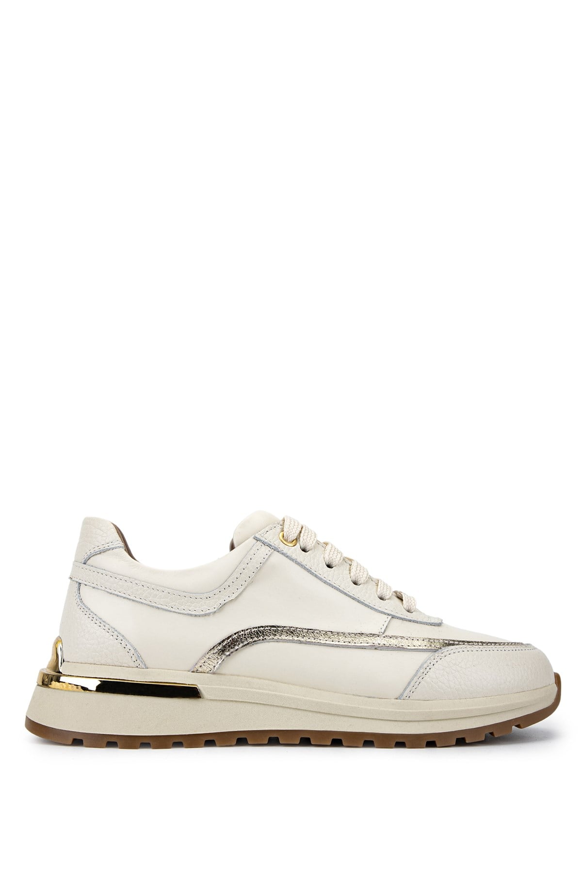 Tamer Tanca Kadın Hakiki Deri Bej Sneakers & Spor Ayakkabı