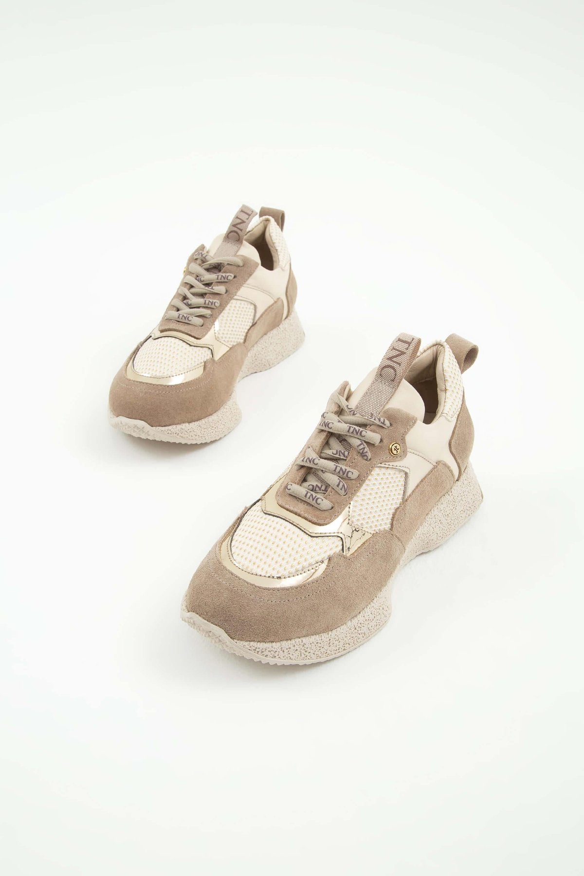 Tamer Tanca Kadın Hakiki Deri Bej Sneakers & Spor Ayakkabı