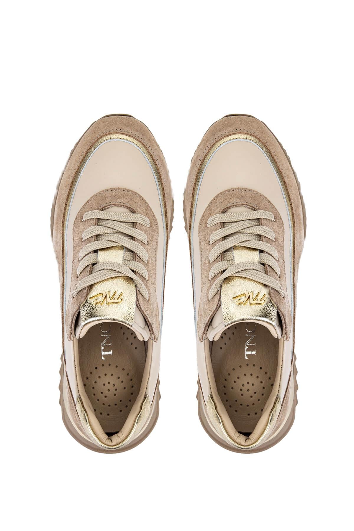 Tamer Tanca Kadın Hakiki Deri Bej Sneakers & Spor Ayakkabı