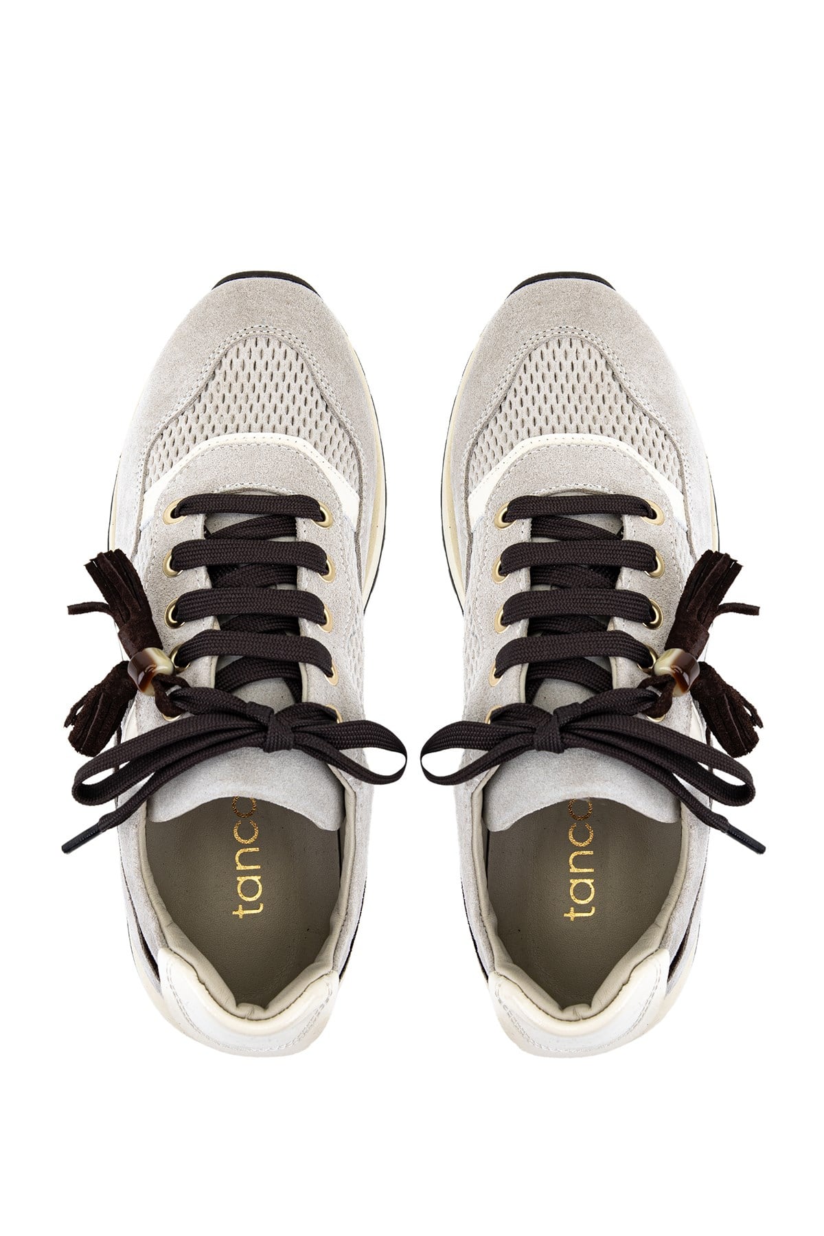 Tamer Tanca Kadın Hakiki Deri Bej Süet Sneakers & Spor Ayakkabı