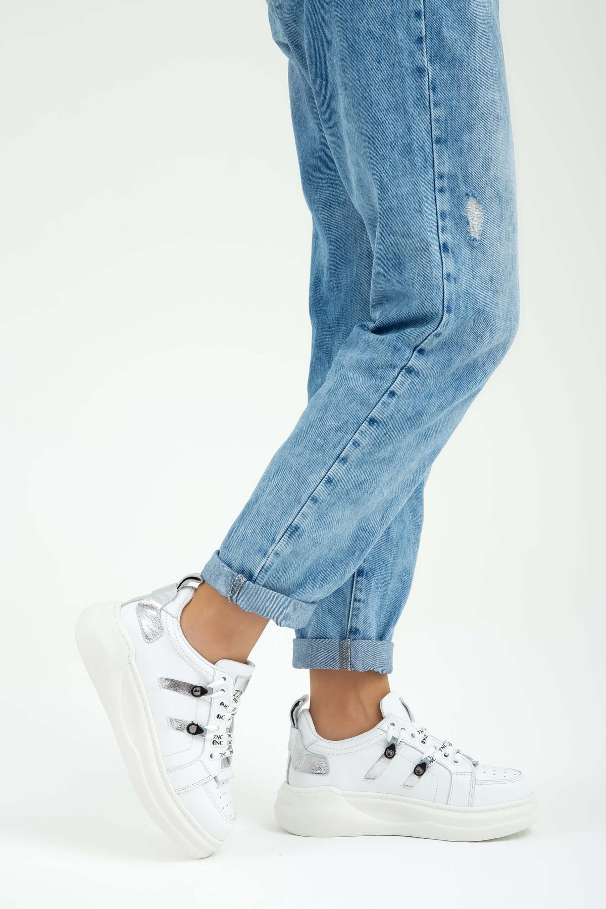 Tamer Tanca Kadın Hakiki Deri Beyaz Sneakers & Spor Ayakkabı