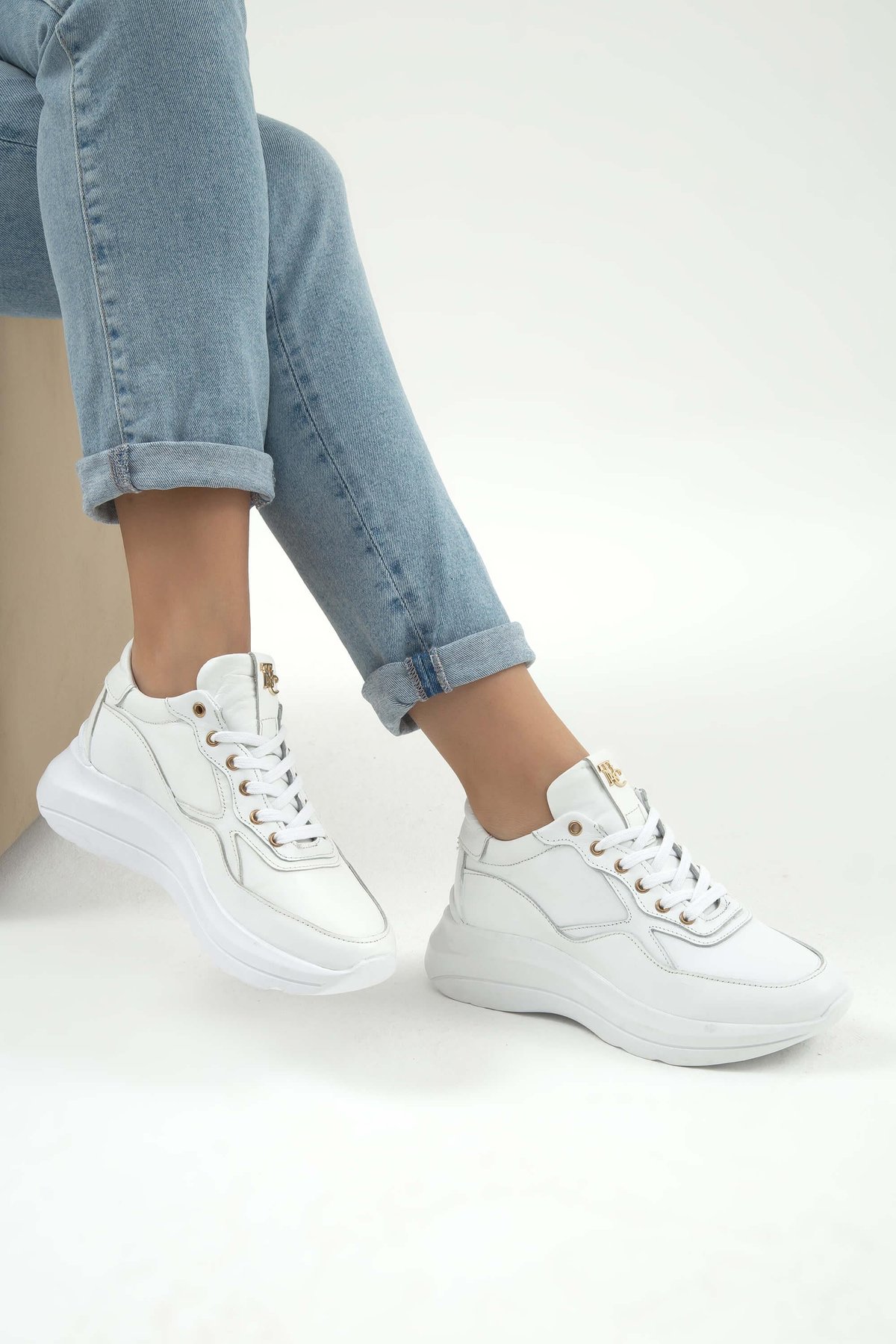 Tamer Tanca Kadın Hakiki Deri Beyaz Sneakers & Spor Ayakkabı