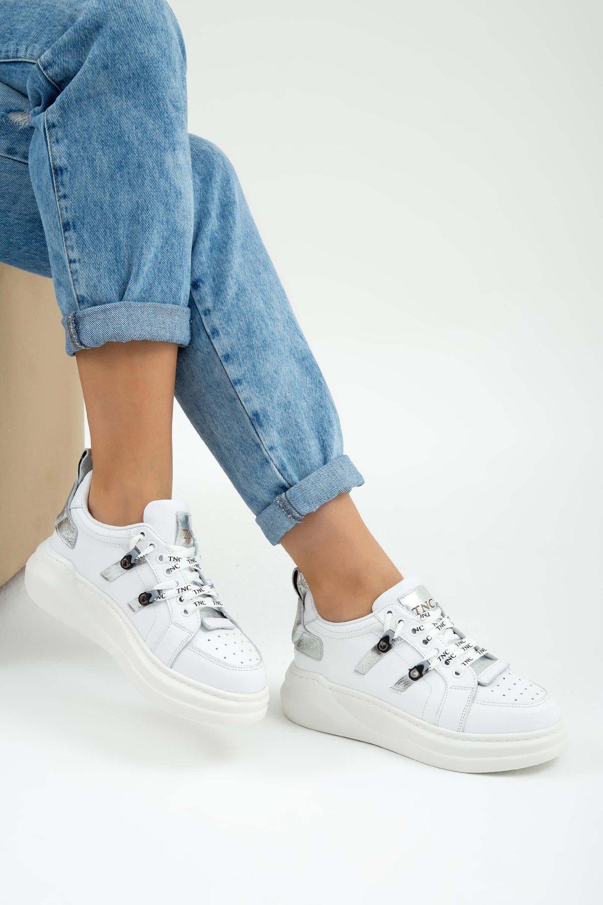 Tamer Tanca Kadın Hakiki Deri Beyaz Sneakers & Spor Ayakkabı