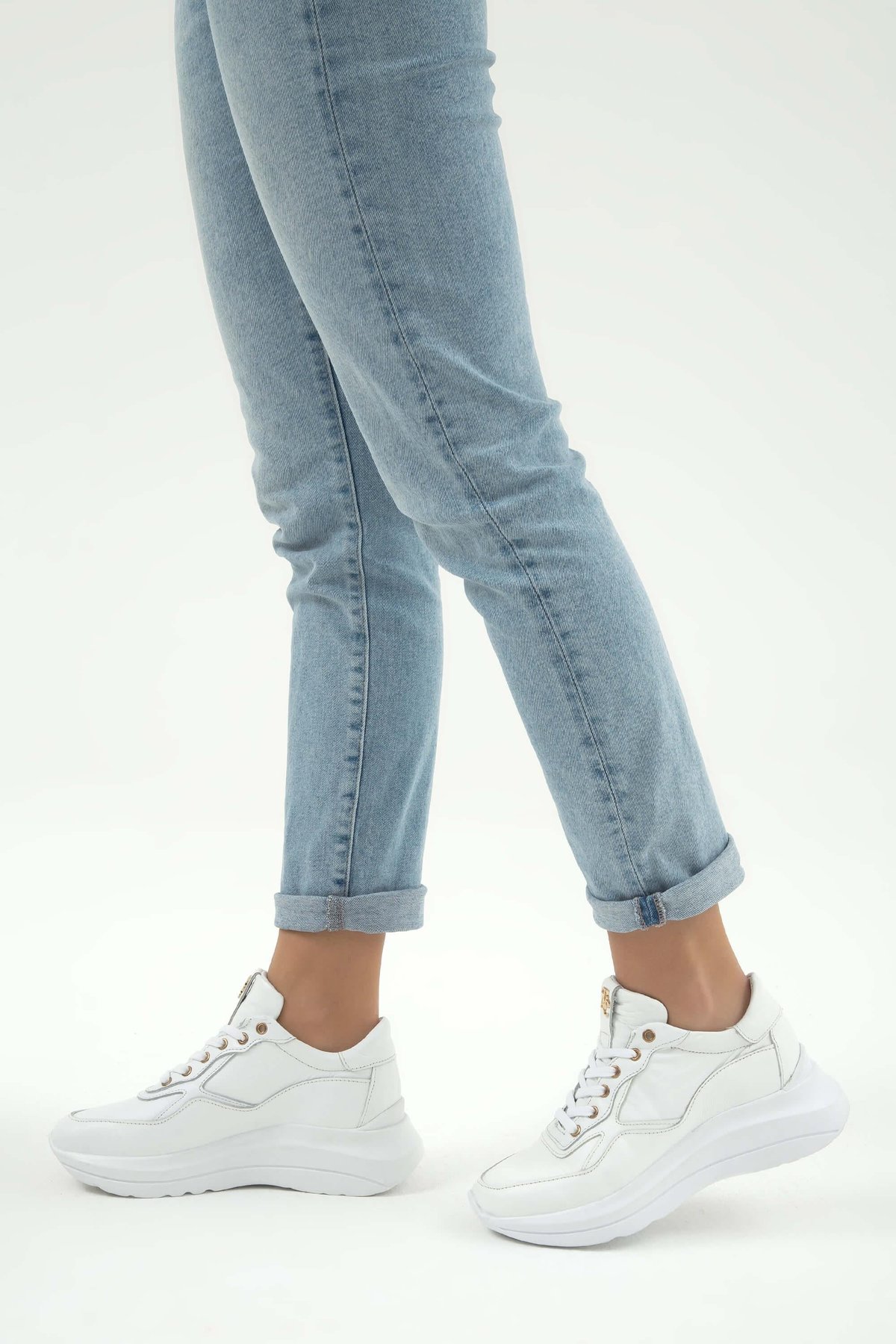 Tamer Tanca Kadın Hakiki Deri Beyaz Sneakers & Spor Ayakkabı
