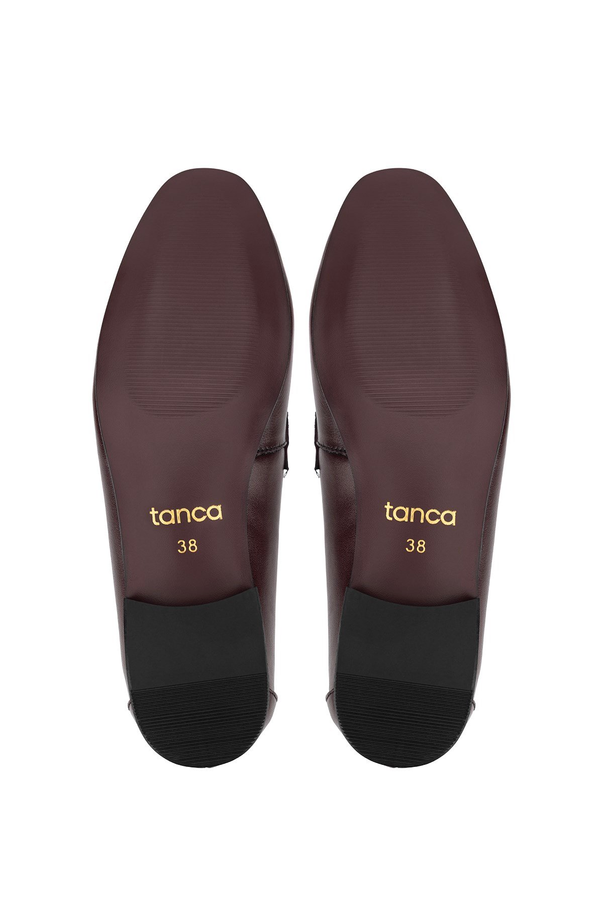 Tamer Tanca Kadın Hakiki Deri Bordo Loafer Ayakkabı