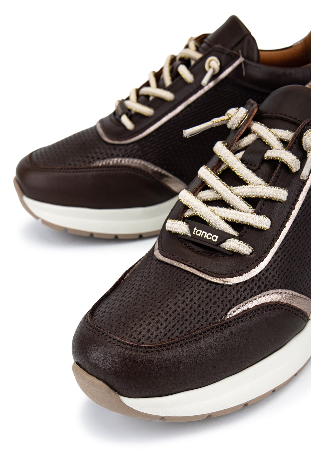 Tamer Tanca Kadın Hakiki Deri Kahverengi Sneakers & Spor Ayakkabı